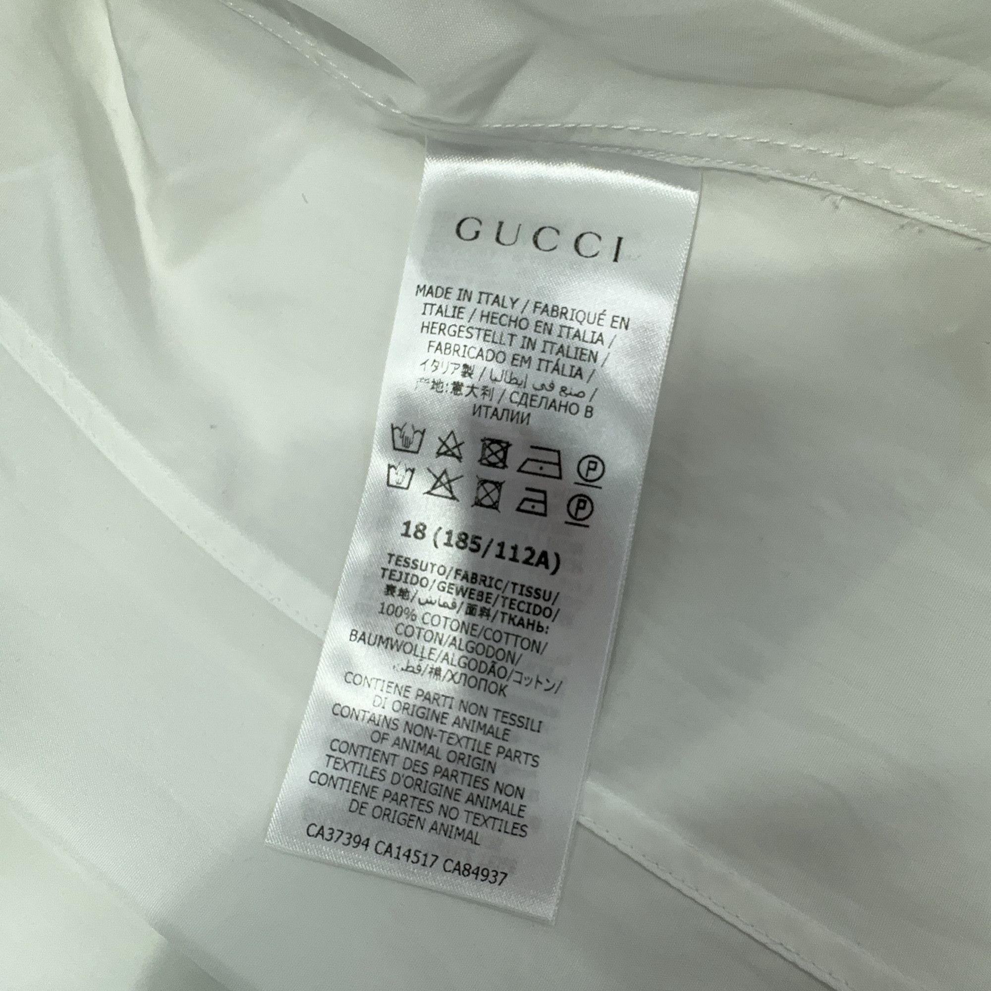 Gucci Gucci Poplin Button Up Shirt Size 18 Size US XL / EU 56 / 4 - 5 Thumbnail