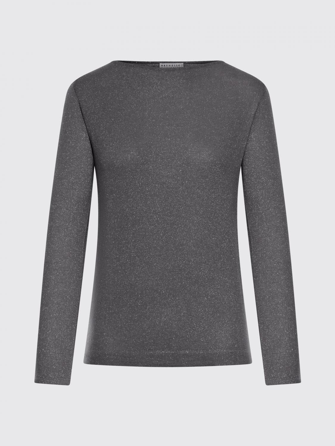 Brunello Cucinelli Brunello Cucinelli Sweater Woman Grey Size M / US 6-8 / IT 42-44 - 2 Thumbnail