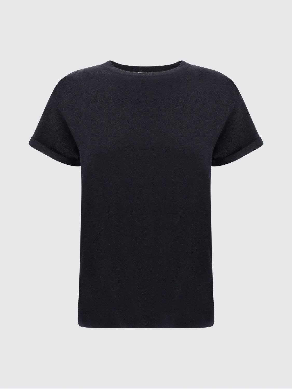 Brunello Cucinelli Brunello Cucinelli T-Shirt Woman Black Size L / US 10 / IT 46 - 2 Thumbnail