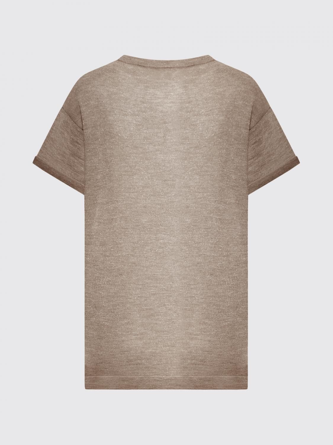 Brunello Cucinelli Brunello Cucinelli T-Shirt Woman Nude Size L / US 10 / IT 46 - 3 Thumbnail
