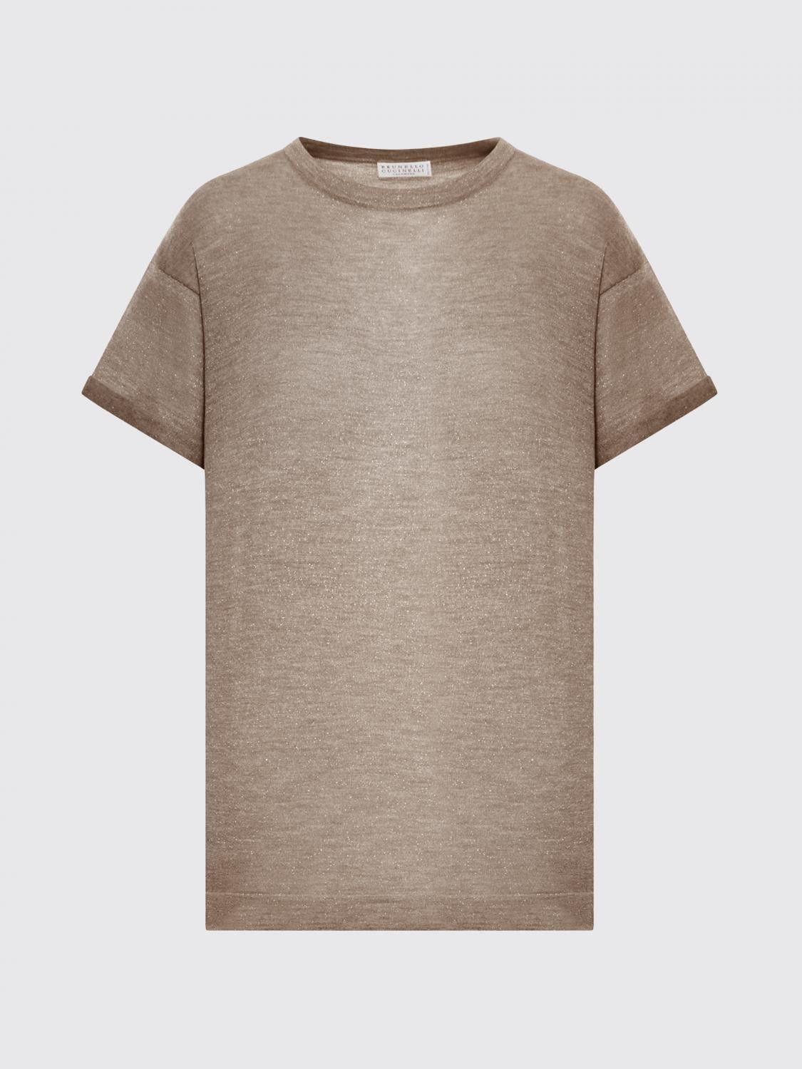 Brunello Cucinelli Brunello Cucinelli T-Shirt Woman Nude Size L / US 10 / IT 46 - 2 Thumbnail
