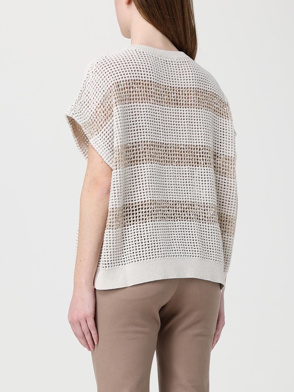 Brunello Cucinelli Brunello Cucinelli Sweater Woman Beige Size XS / US 0-2 / IT 36-38 - 3 Thumbnail