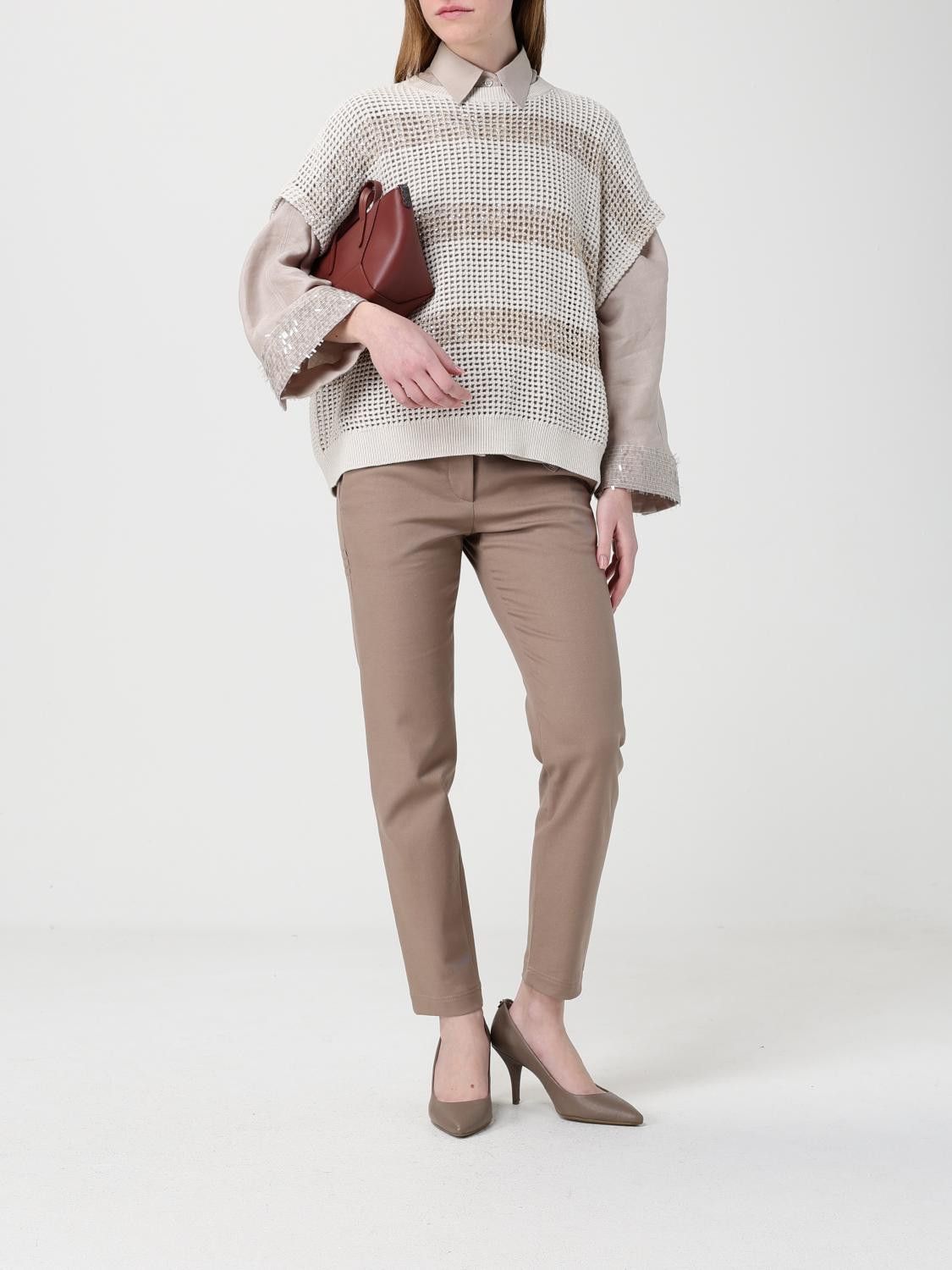 Brunello Cucinelli Brunello Cucinelli Sweater Woman Beige Size XS / US 0-2 / IT 36-38 - 2 Thumbnail