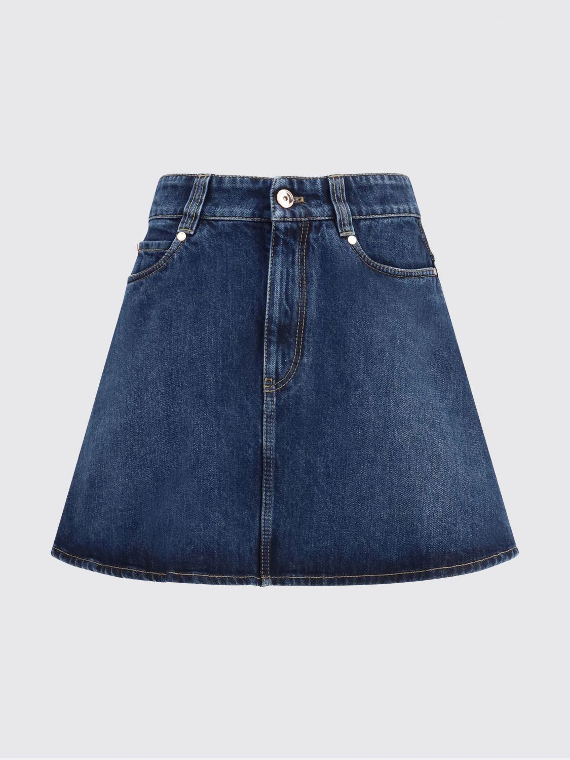 Brunello Cucinelli Brunello Cucinelli Skirt Woman Denim Size 28" / US 6 / IT 42 - 2 Thumbnail