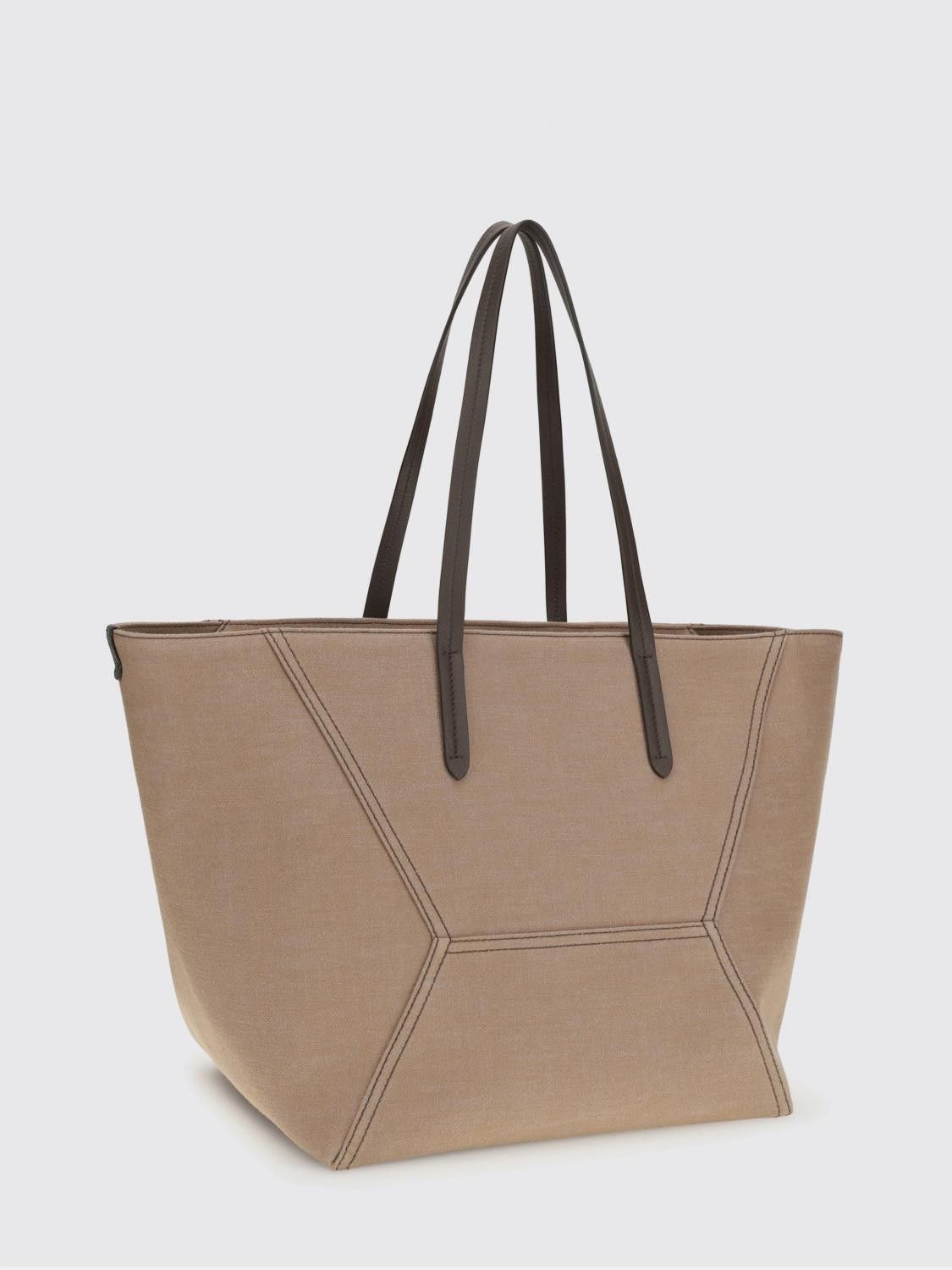 Brunello Cucinelli Brunello Cucinelli Tote Bag Woman Camel Size ONE SIZE - 2 Thumbnail
