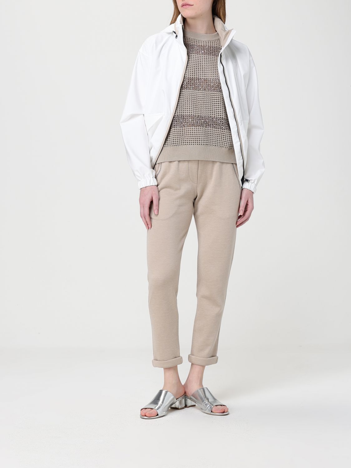 Brunello Cucinelli Brunello Cucinelli Jacket Woman White Size M / US 6-8 / IT 42-44 - 2 Thumbnail
