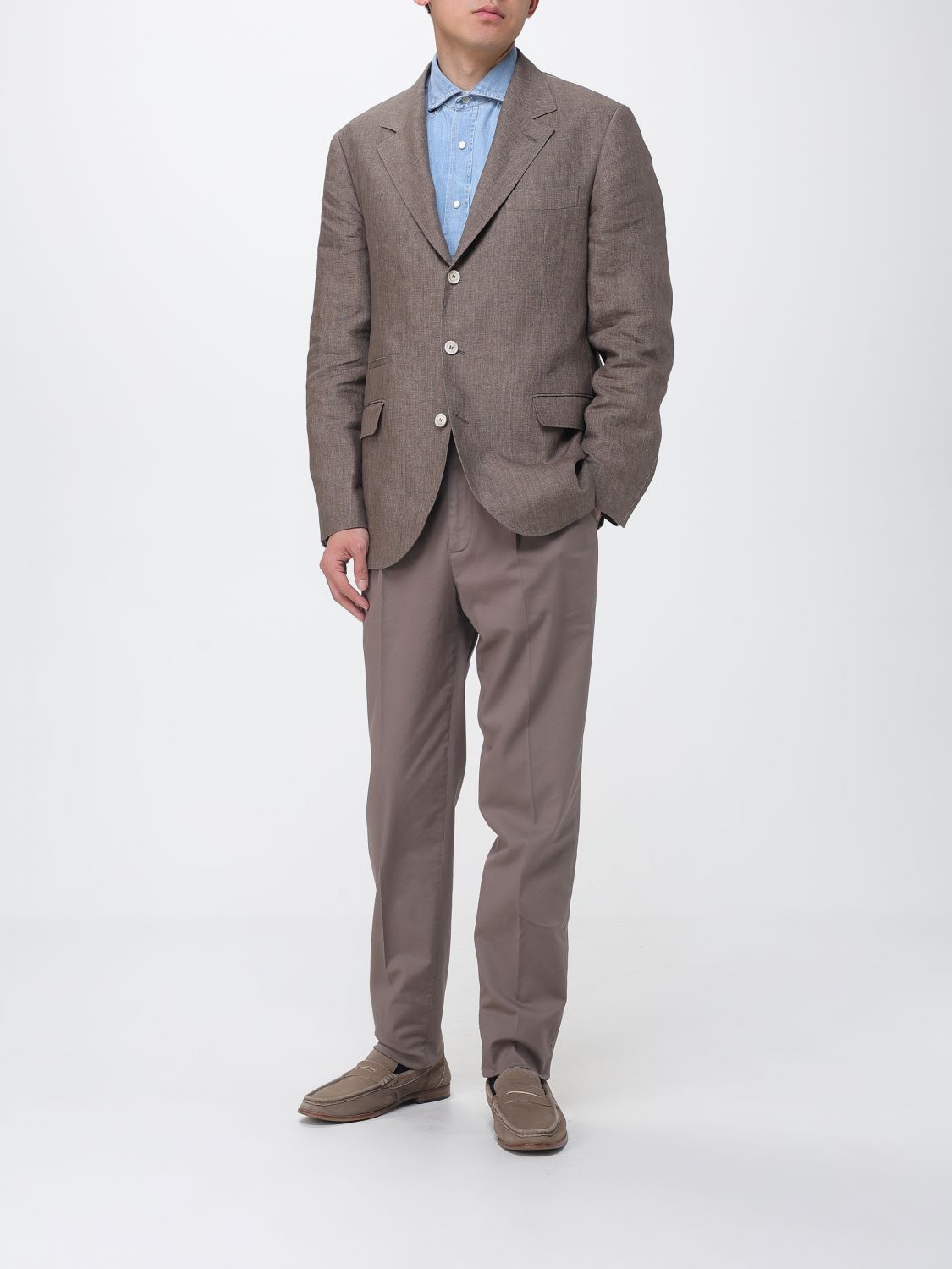 Brunello Cucinelli Brunello Cucinelli Jacket Men Brown Size US XL / EU 56 / 4 - 2 Thumbnail