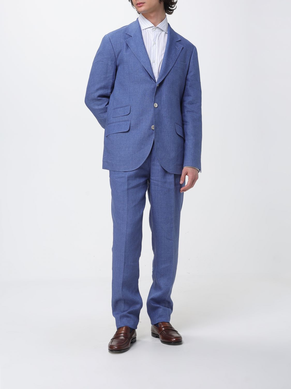 Brunello Cucinelli Brunello Cucinelli Suit Men Blue Size US XL / EU 56 / 4 - 2 Thumbnail