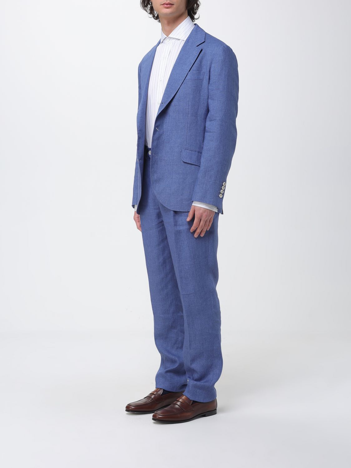 Brunello Cucinelli Brunello Cucinelli Suit Men Blue Size US XL / EU 56 / 4 - 4 Thumbnail
