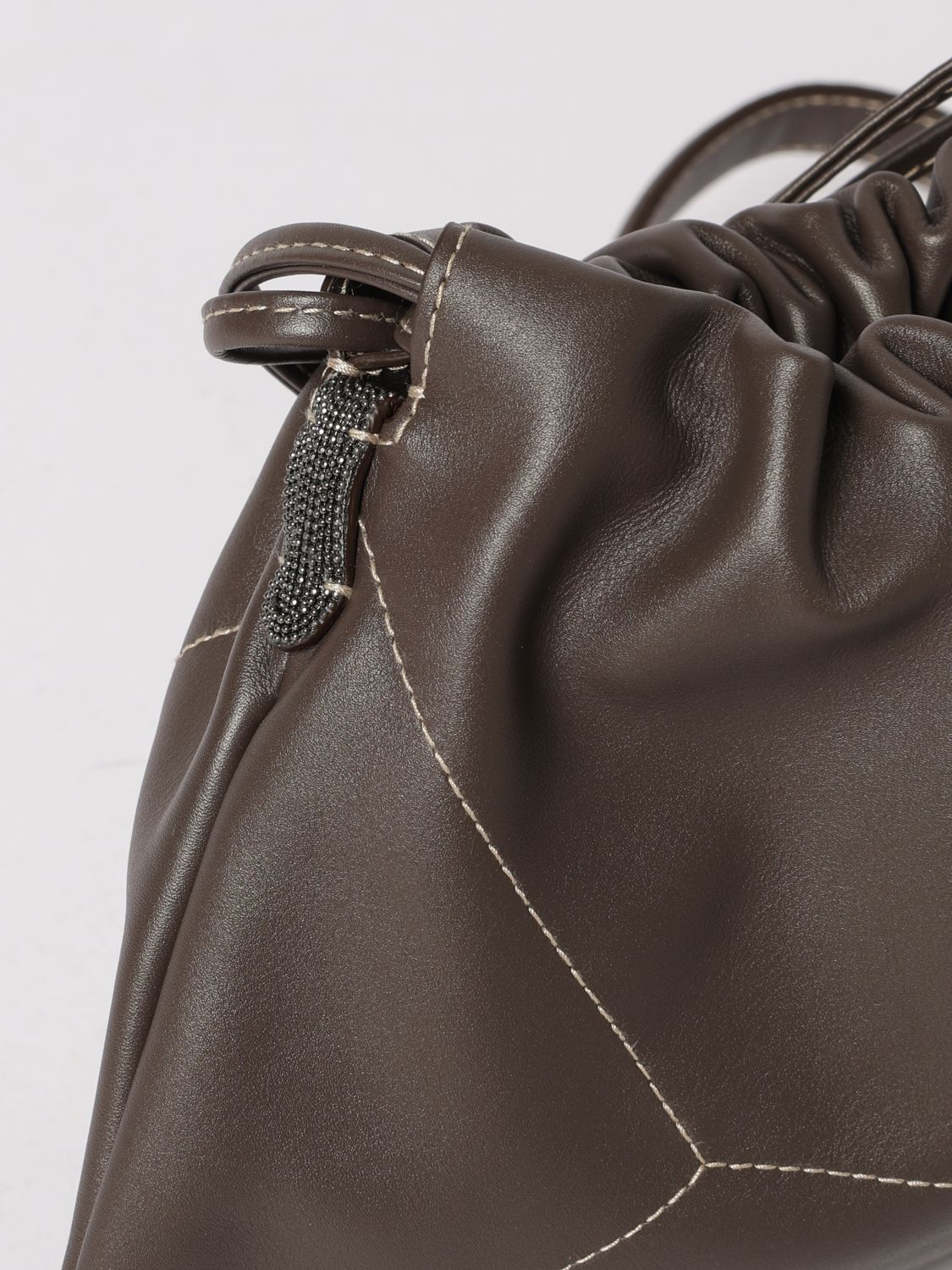 Brunello Cucinelli Brunello Cucinelli Crossbody Bag Woman Brown Size ONE SIZE - 4 Thumbnail