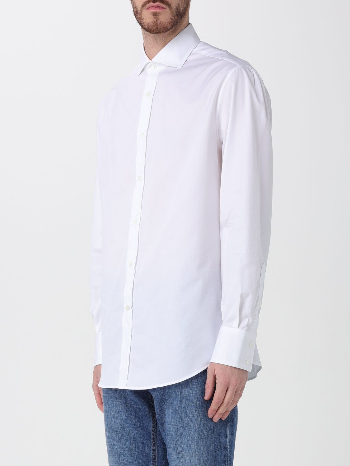 Brunello Cucinelli Brunello Cucinelli Shirt Men White Size US XL / EU 56 / 4 - 4 Thumbnail
