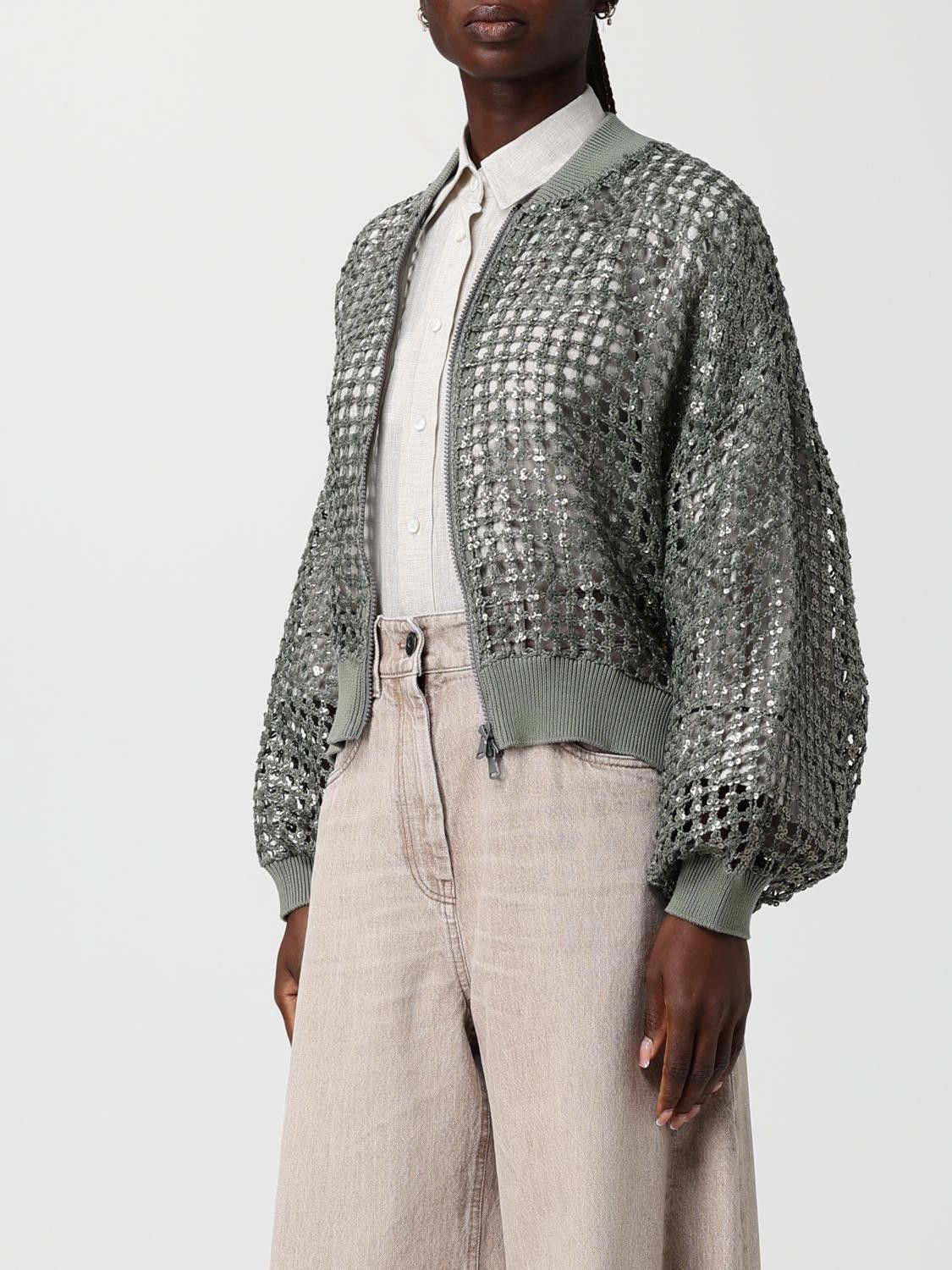 Brunello Cucinelli Brunello Cucinelli Sweater Woman Green Size L / US 10 / IT 46 - 4 Thumbnail