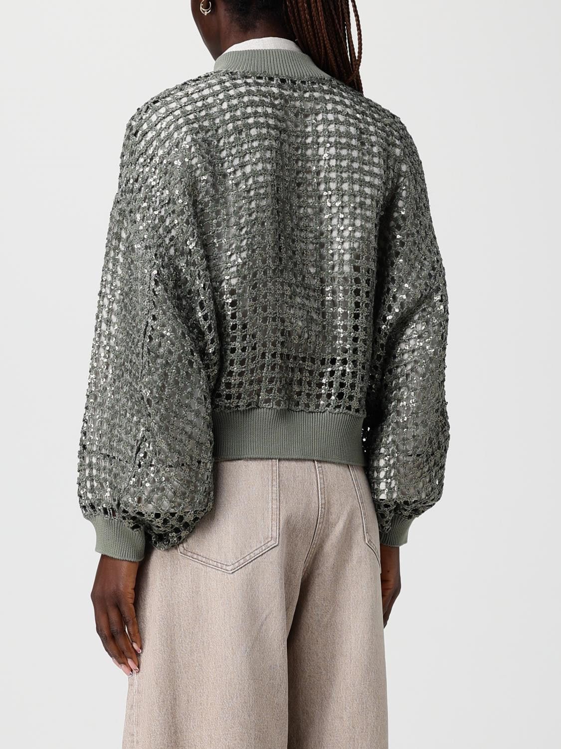 Brunello Cucinelli Brunello Cucinelli Sweater Woman Green Size L / US 10 / IT 46 - 3 Thumbnail
