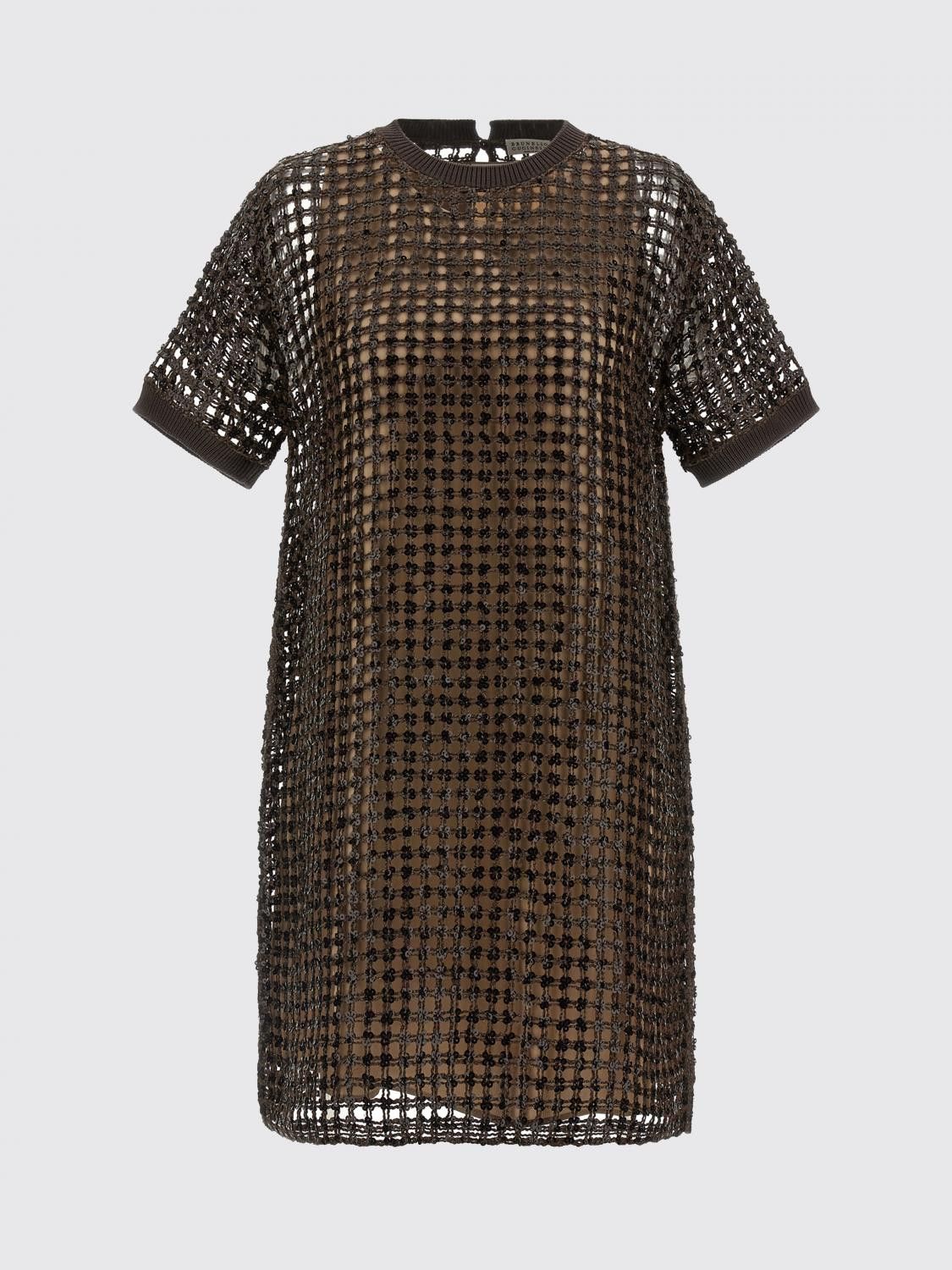 Brunello Cucinelli Brunello Cucinelli Dress Woman Brown Size M / US 6-8 / IT 42-44 - 2 Thumbnail