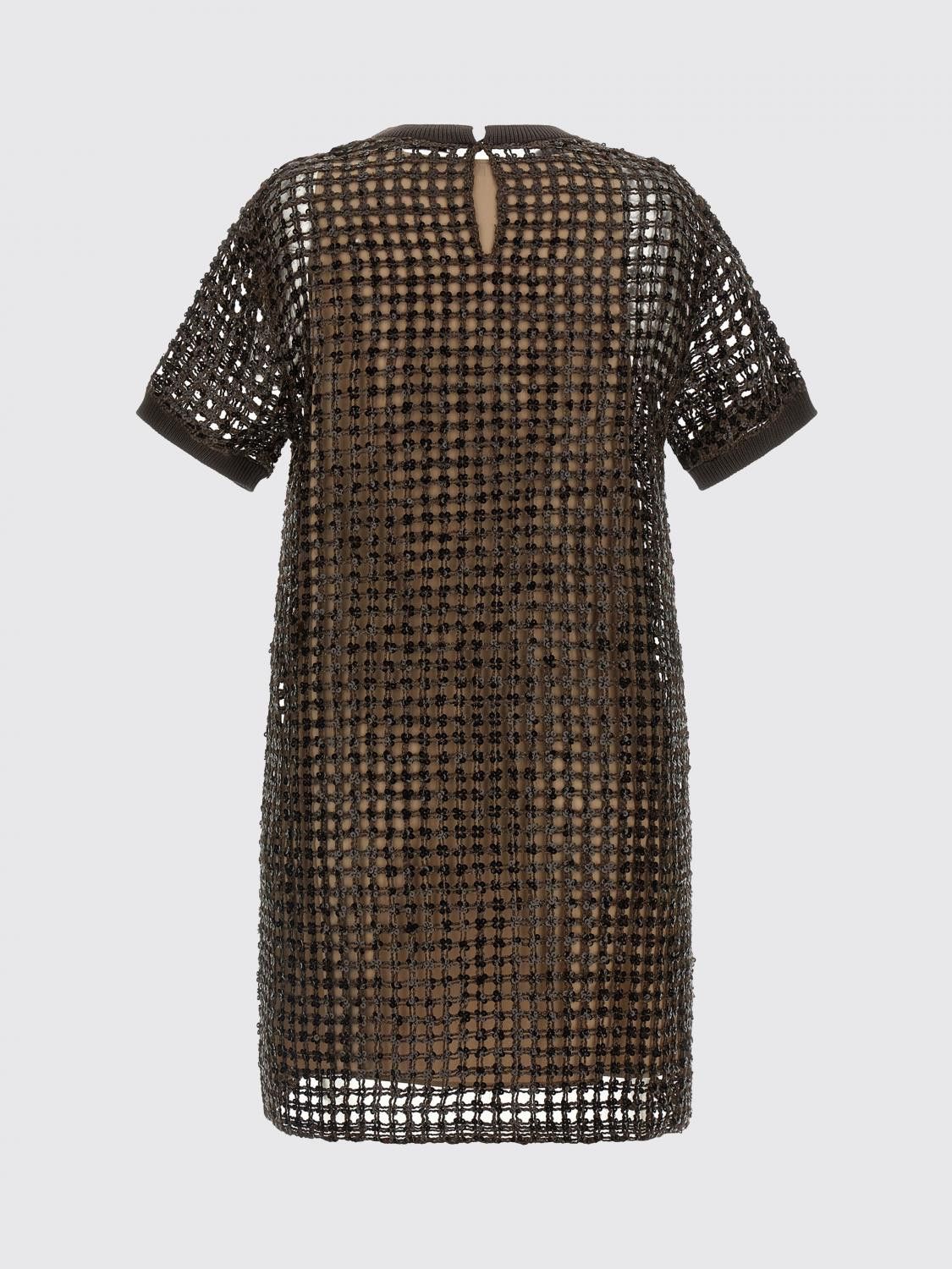 Brunello Cucinelli Brunello Cucinelli Dress Woman Brown Size S / US 4 / IT 40 - 3 Thumbnail
