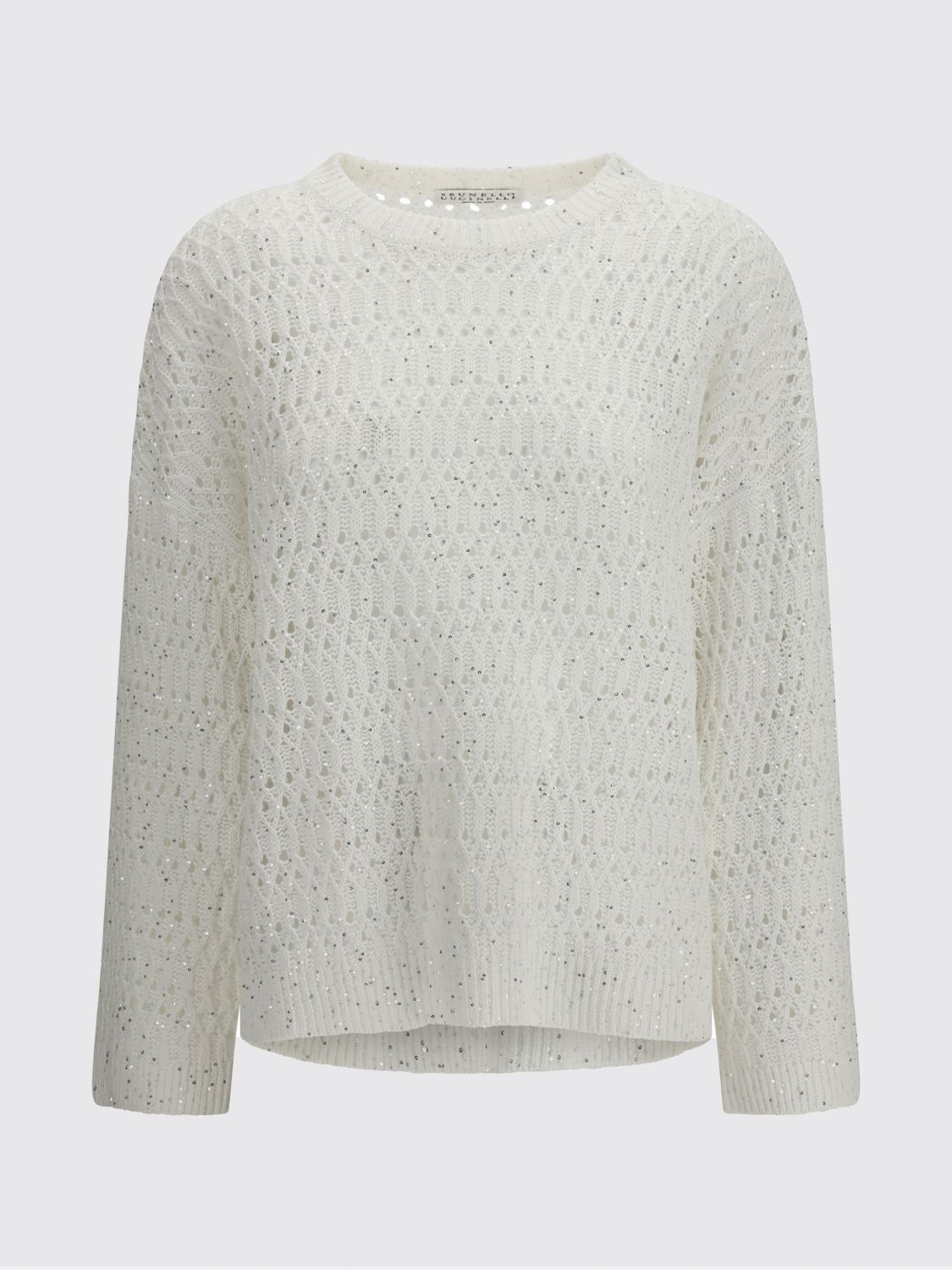 Brunello Cucinelli Brunello Cucinelli Sweater Woman White Size XL / US 12-14 / IT 48-50 - 2 Thumbnail