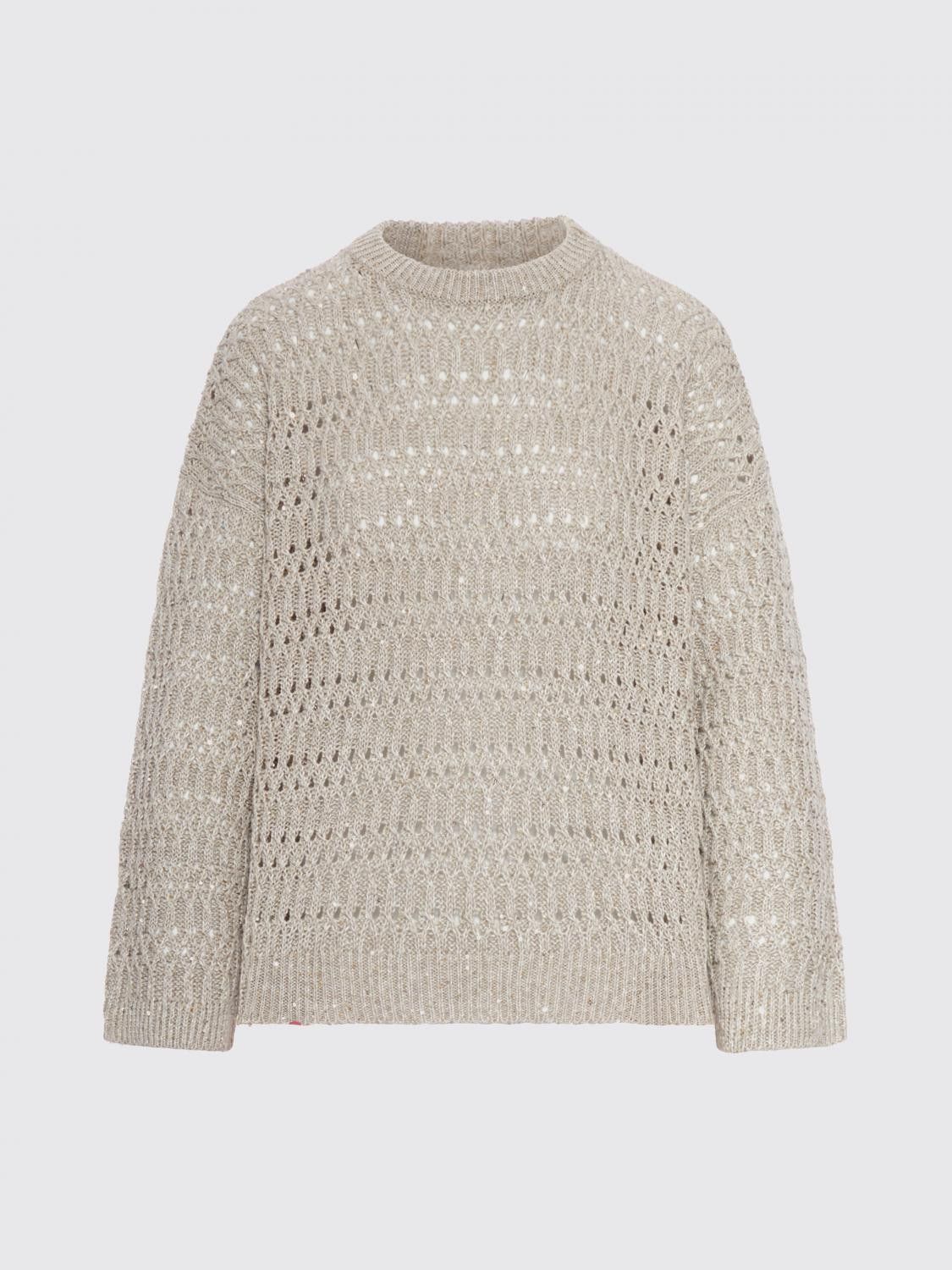 Brunello Cucinelli Brunello Cucinelli Sweater Woman Nude Size L / US 10 / IT 46 - 2 Thumbnail