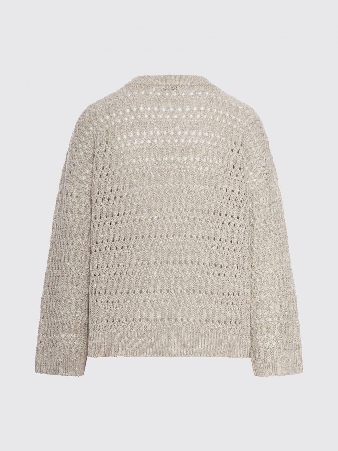 Brunello Cucinelli Brunello Cucinelli Sweater Woman Nude Size L / US 10 / IT 46 - 3 Thumbnail