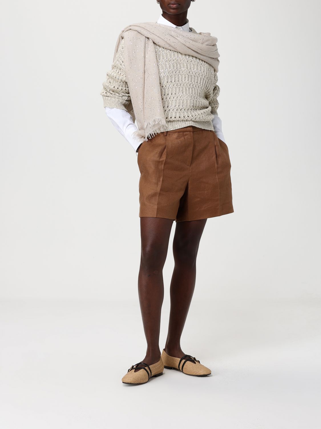 Brunello Cucinelli Brunello Cucinelli Sweater Woman Beige Size M / US 6-8 / IT 42-44 - 2 Thumbnail