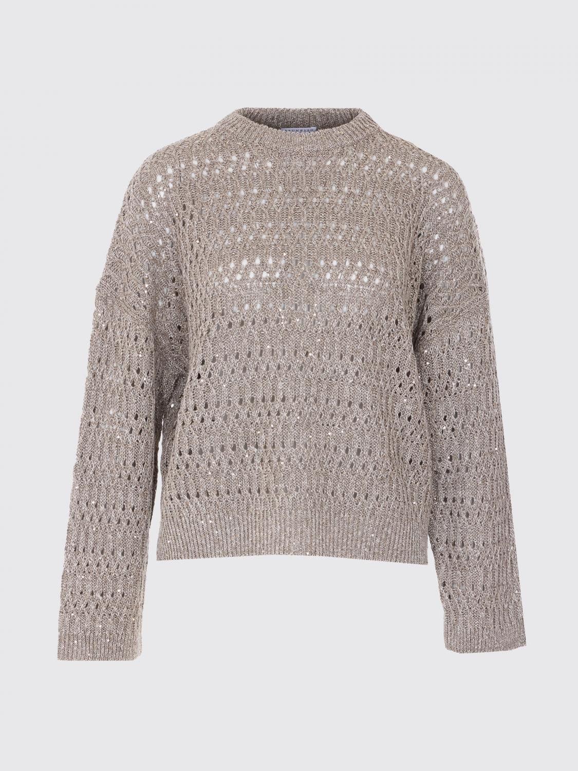 Brunello Cucinelli Brunello Cucinelli Sweater Woman Dove Grey Size L / US 10 / IT 46 - 2 Thumbnail