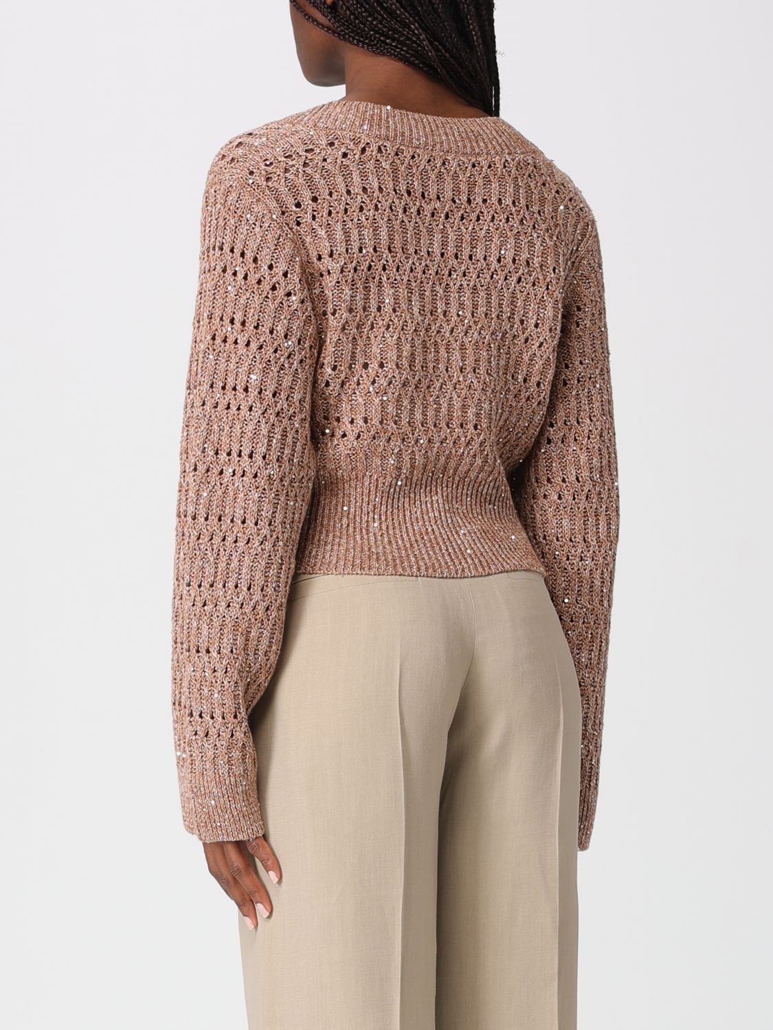 Brunello Cucinelli Brunello Cucinelli Sweater Woman Burnt Size XL / US 12-14 / IT 48-50 - 3 Thumbnail