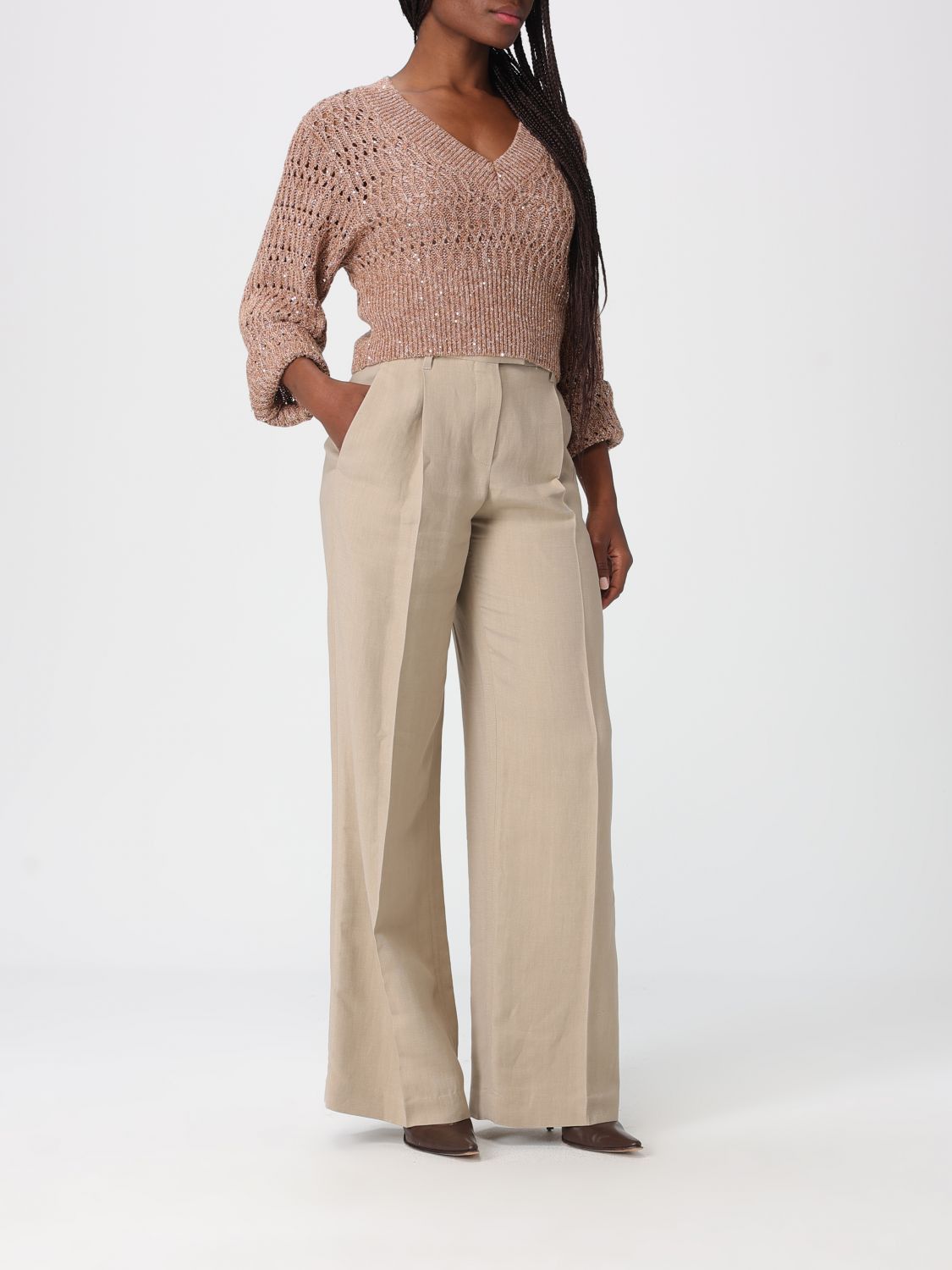 Brunello Cucinelli Brunello Cucinelli Sweater Woman Burnt Size XL / US 12-14 / IT 48-50 - 2 Thumbnail