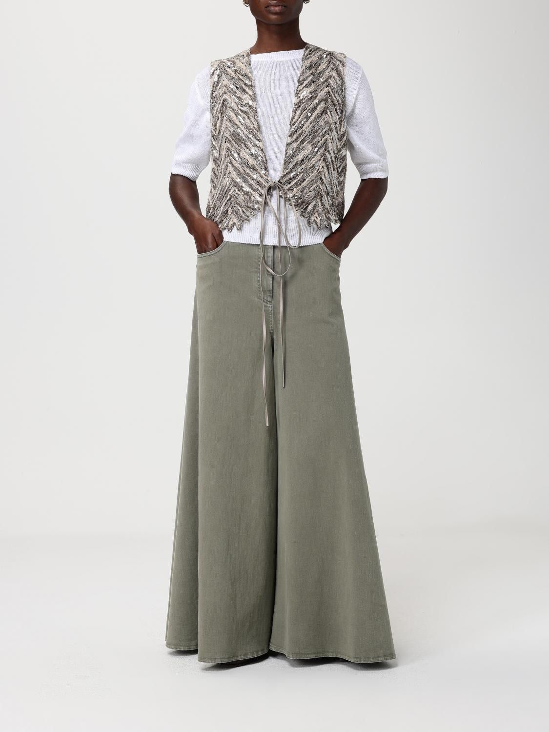 Brunello Cucinelli Brunello Cucinelli Waistcoat Woman Brown Size L / US 10 / IT 46 - 2 Thumbnail