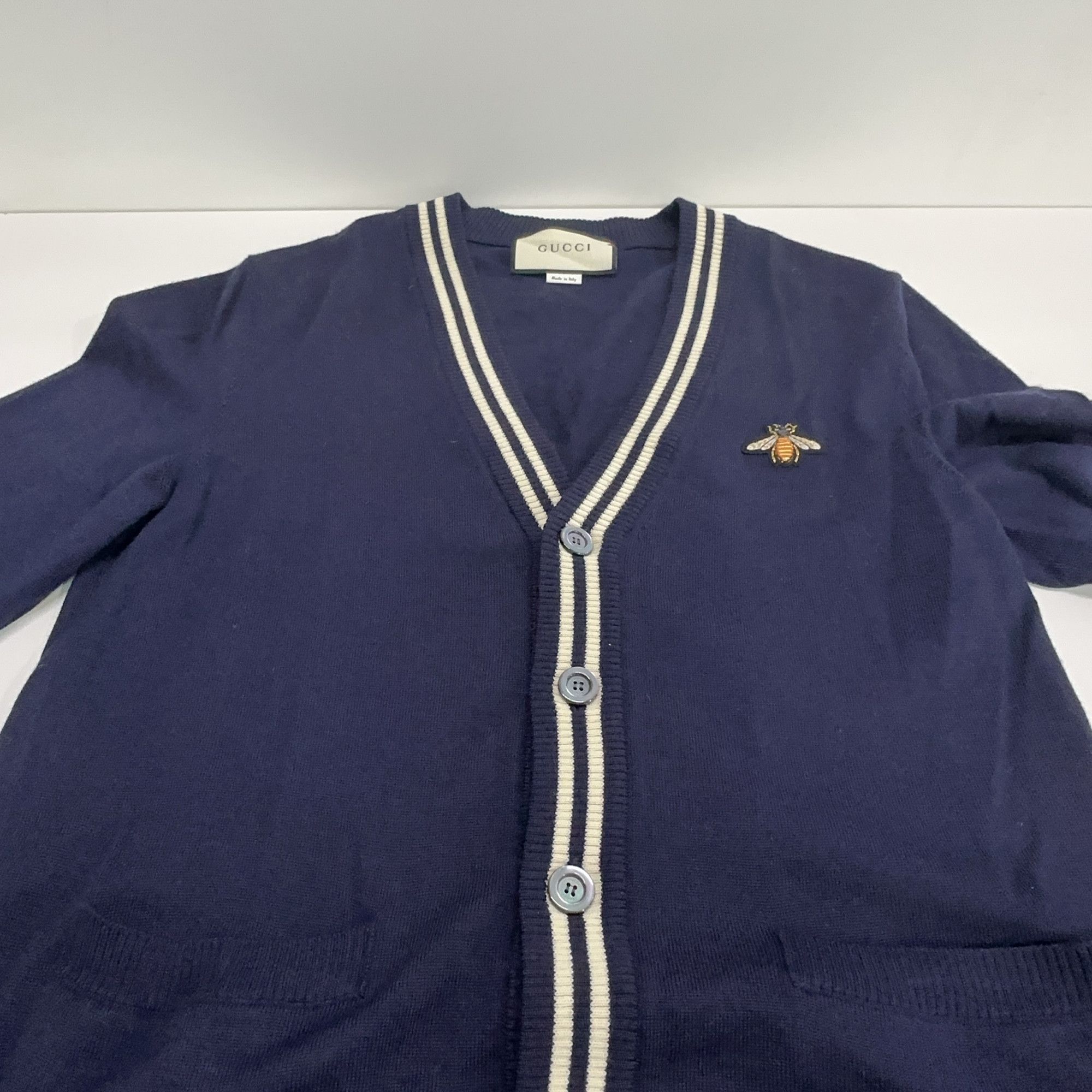 Gucci Gucci Bee Embroidery Wool Cardigan S Size US S / EU 44-46 / 1 - 7 Thumbnail