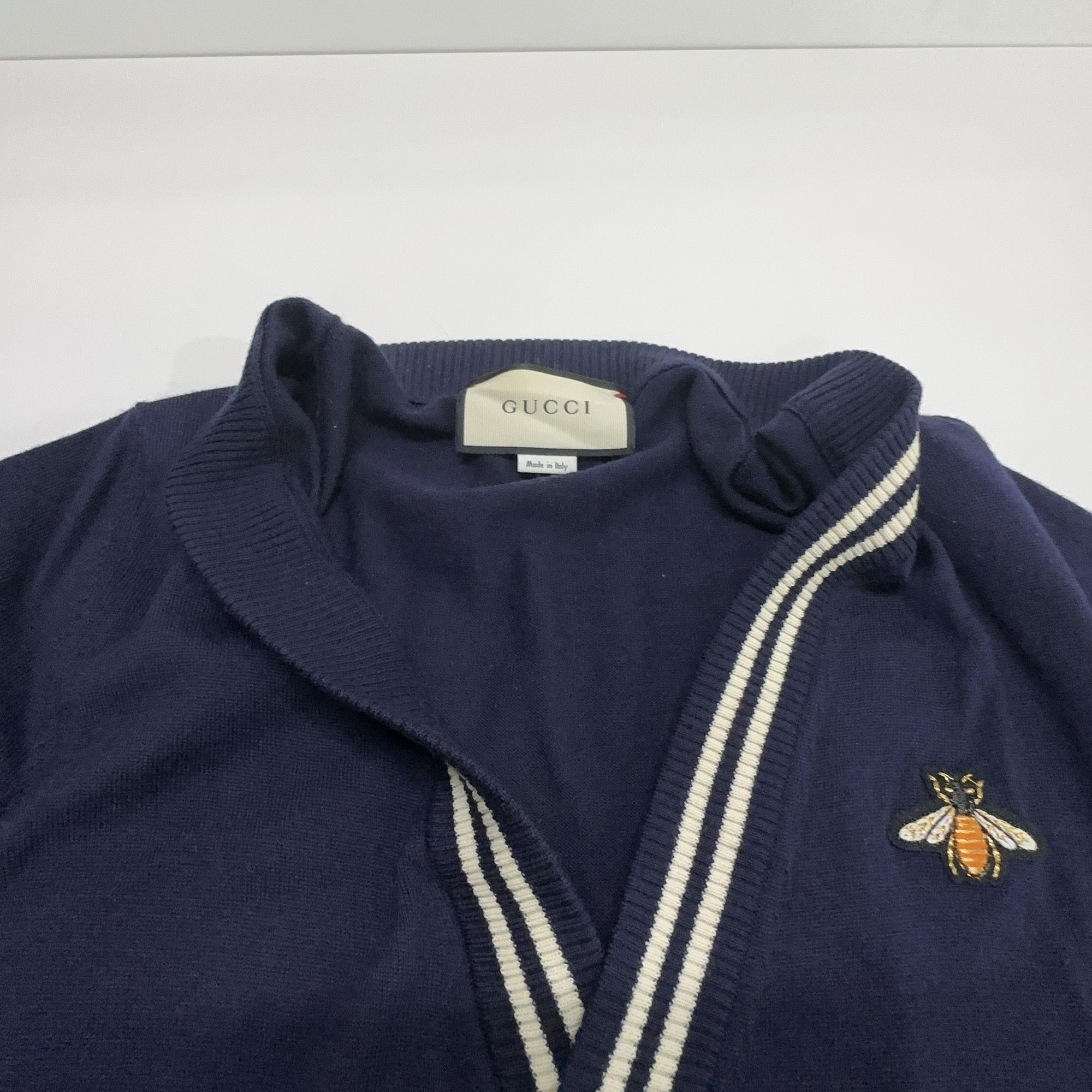Gucci Gucci Bee Embroidery Wool Cardigan S Size US S / EU 44-46 / 1 - 6 Thumbnail