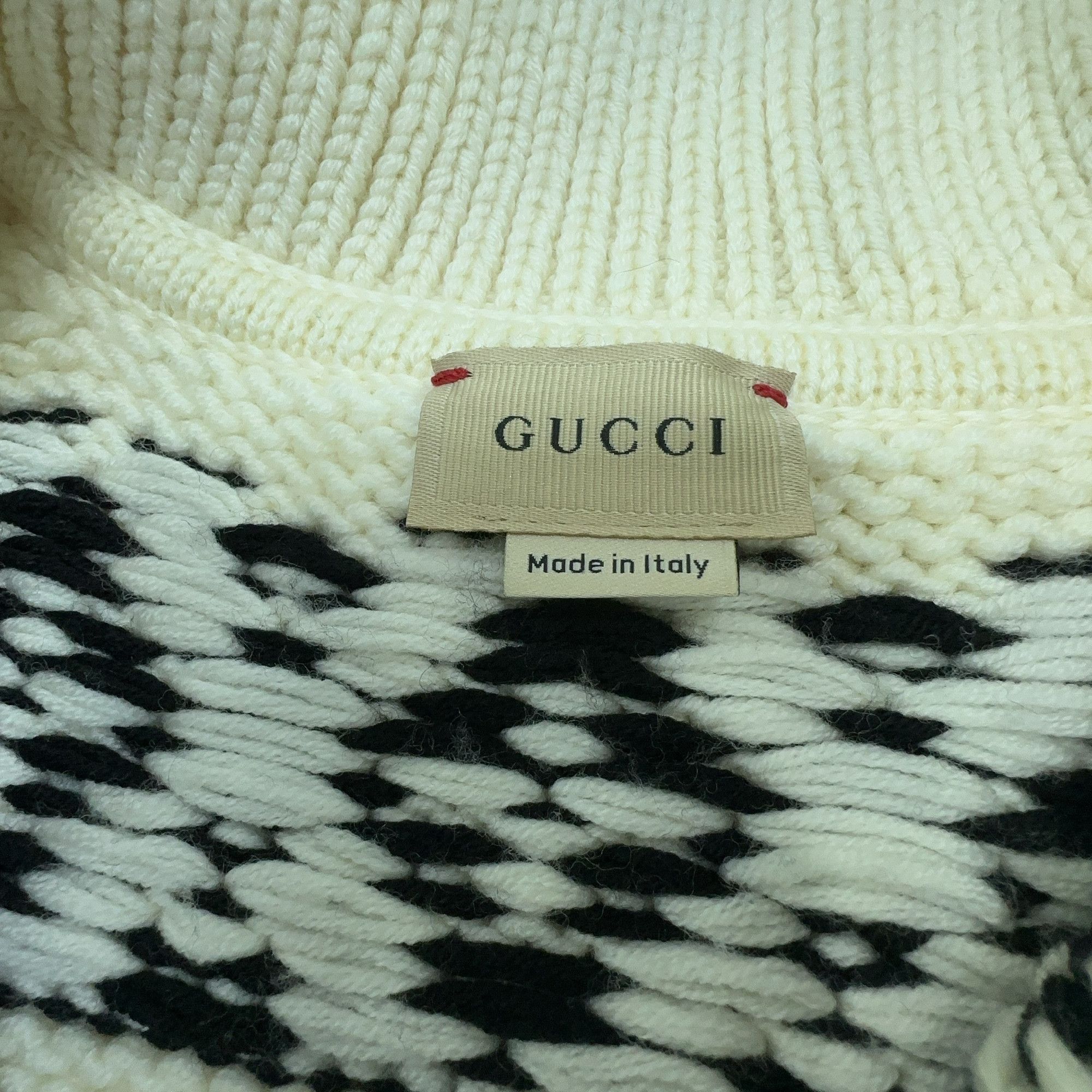 Gucci Gucci Pattern Jacquard Wool Cardigan Size 12 Size US XXS / EU 40 - 3 Thumbnail