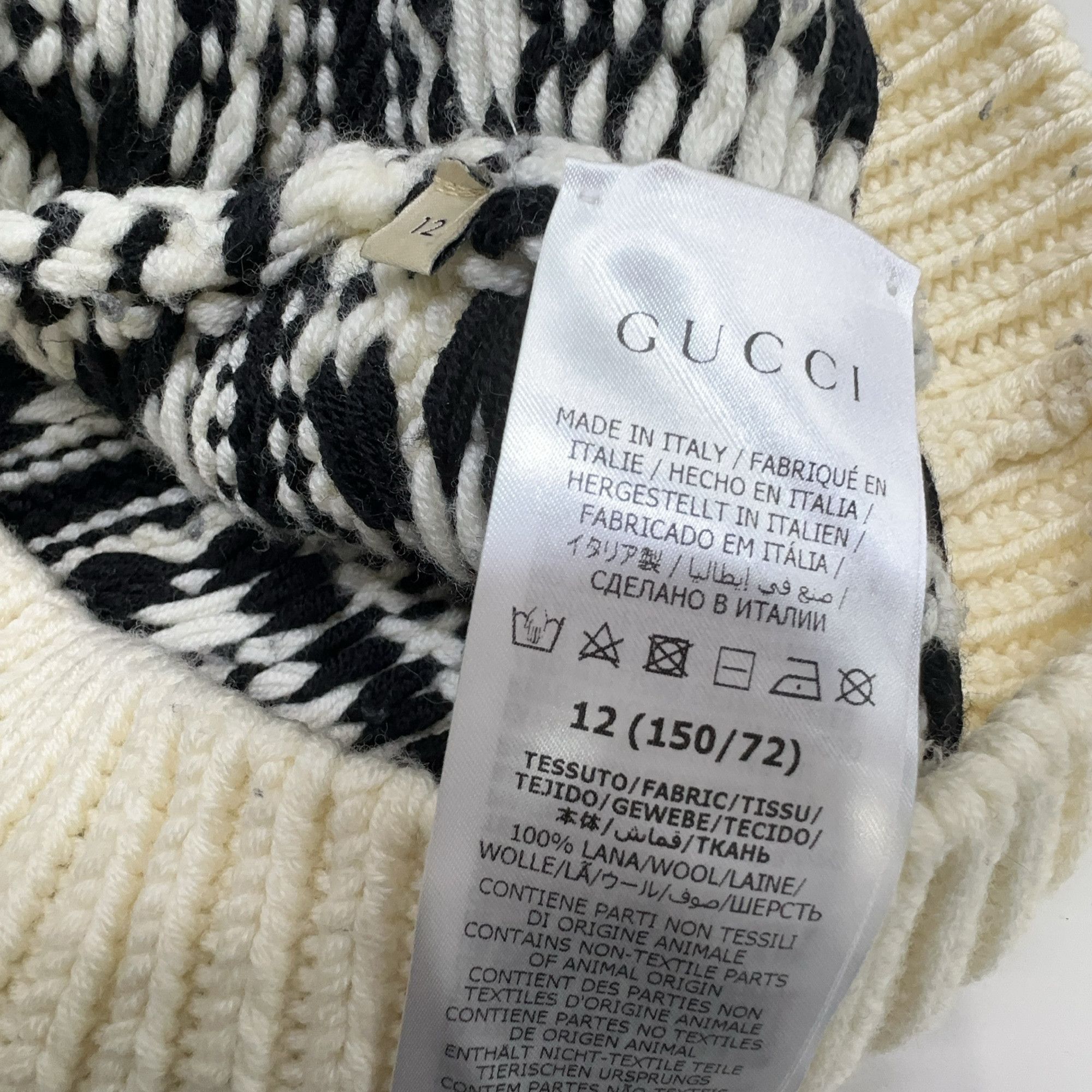 Gucci Gucci Pattern Jacquard Wool Cardigan Size 12 Size US XXS / EU 40 - 4 Thumbnail