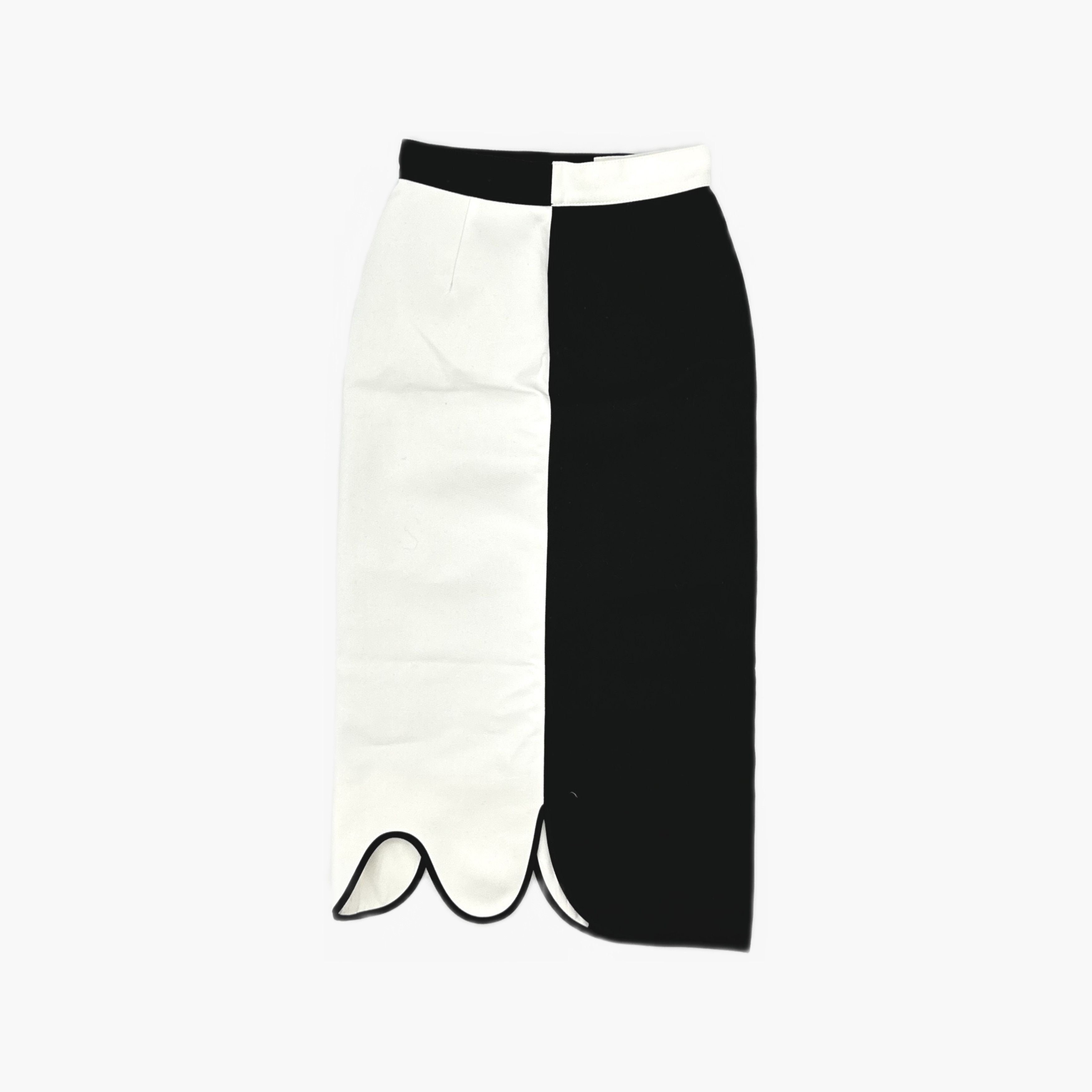 Gucci Gucci Bicolor Scalloped Hem Pencil Skirt IT 34 Size 24" / US 00 / IT 34 - 2 Thumbnail