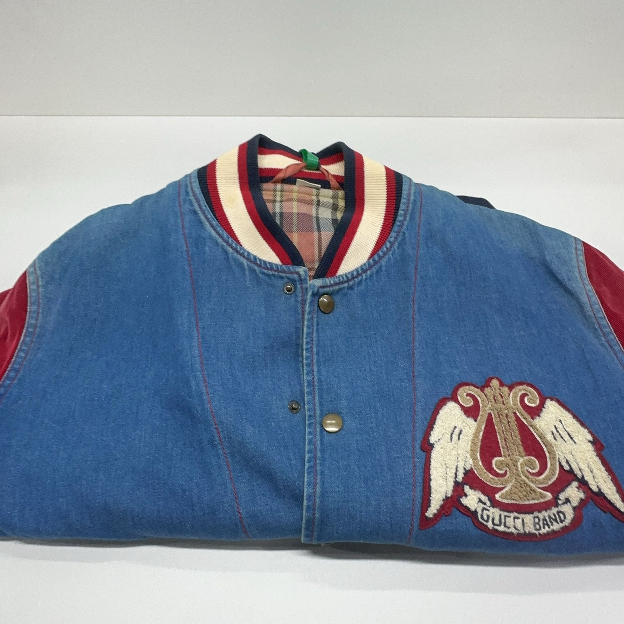 Gucci Gucci Gucci Band Patch Denim Bomber Jacket 46 Size L / US 10 / IT 46 - 8 Thumbnail