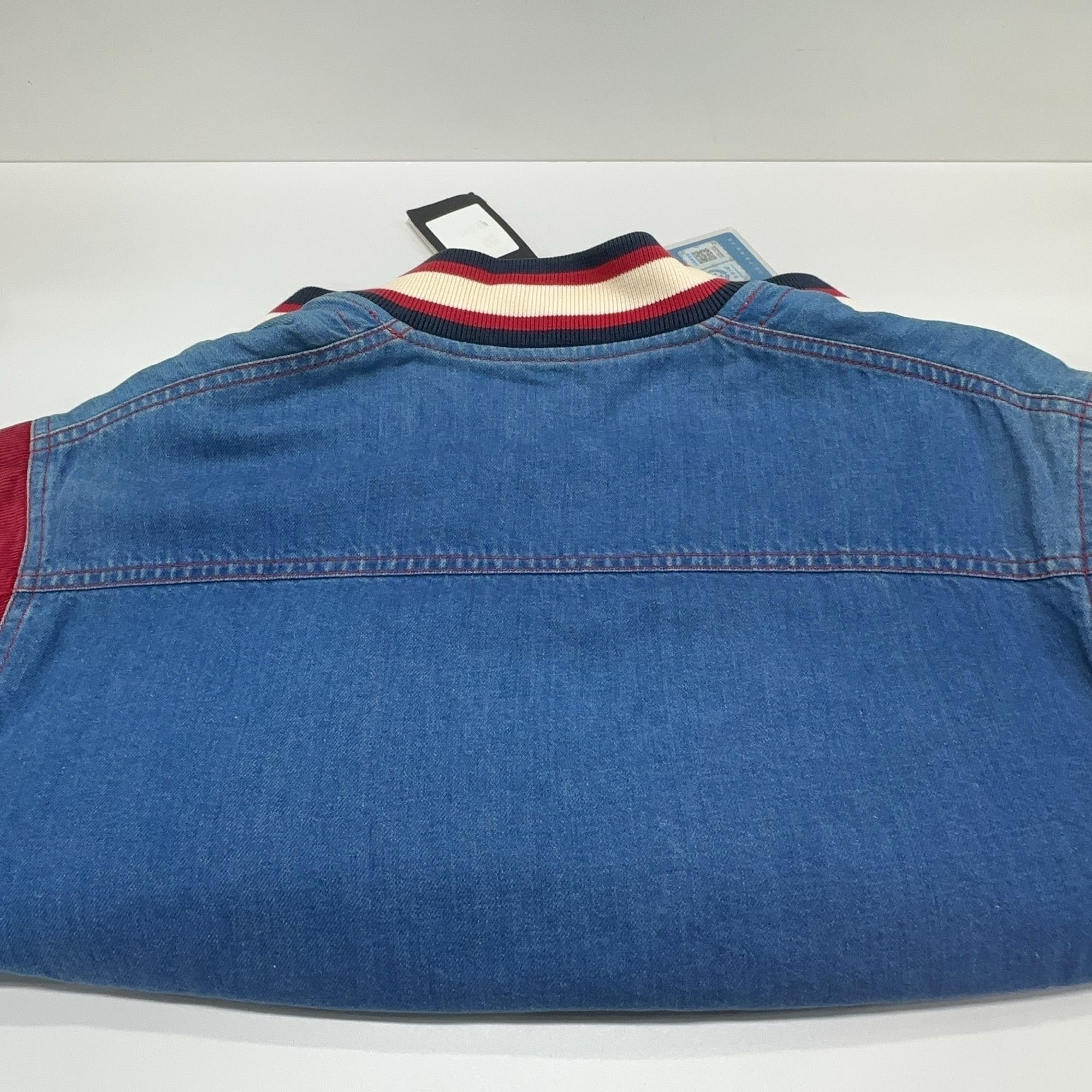 Gucci Gucci Gucci Band Patch Denim Bomber Jacket 46 Size L / US 10 / IT 46 - 11 Thumbnail