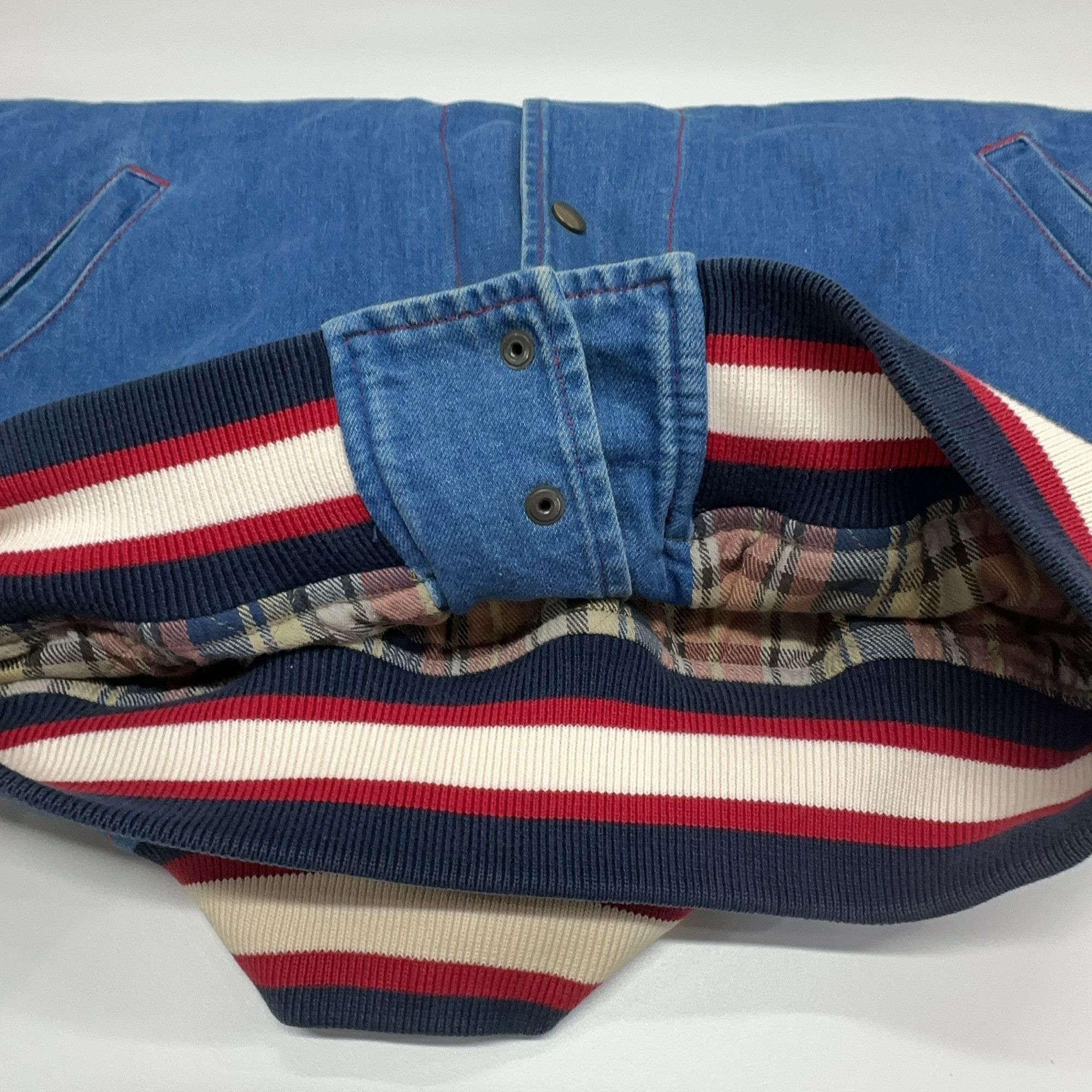 Gucci Gucci Gucci Band Patch Denim Bomber Jacket 46 Size L / US 10 / IT 46 - 10 Thumbnail