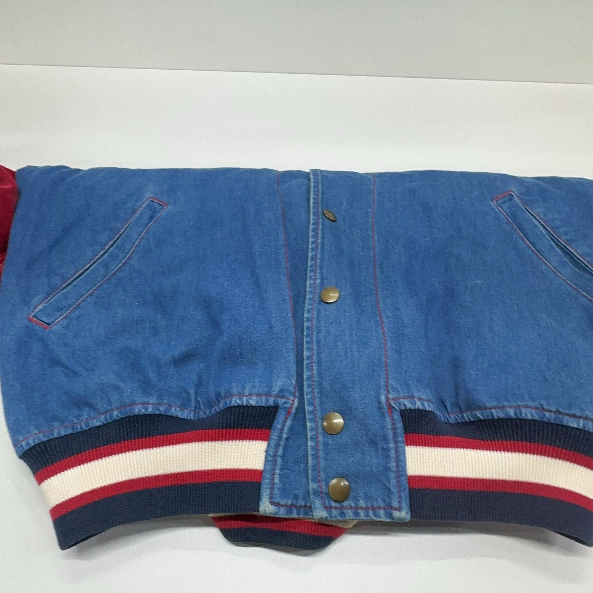 Gucci Gucci Gucci Band Patch Denim Bomber Jacket 46 Size L / US 10 / IT 46 - 9 Thumbnail