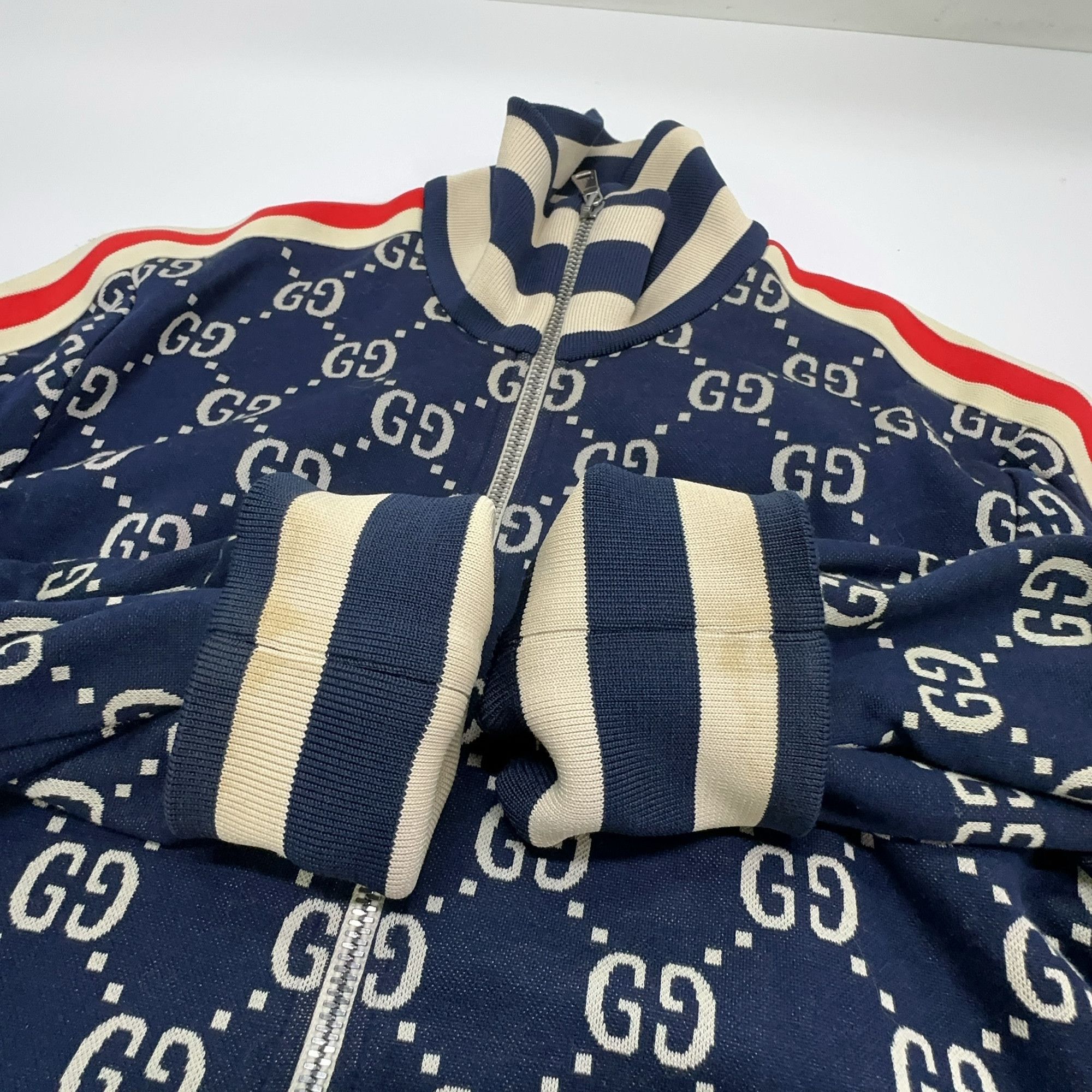 Gucci Gucci GG Jacquard Zip Track Jacket Size S Size US S / EU 44-46 / 1 - 7 Thumbnail