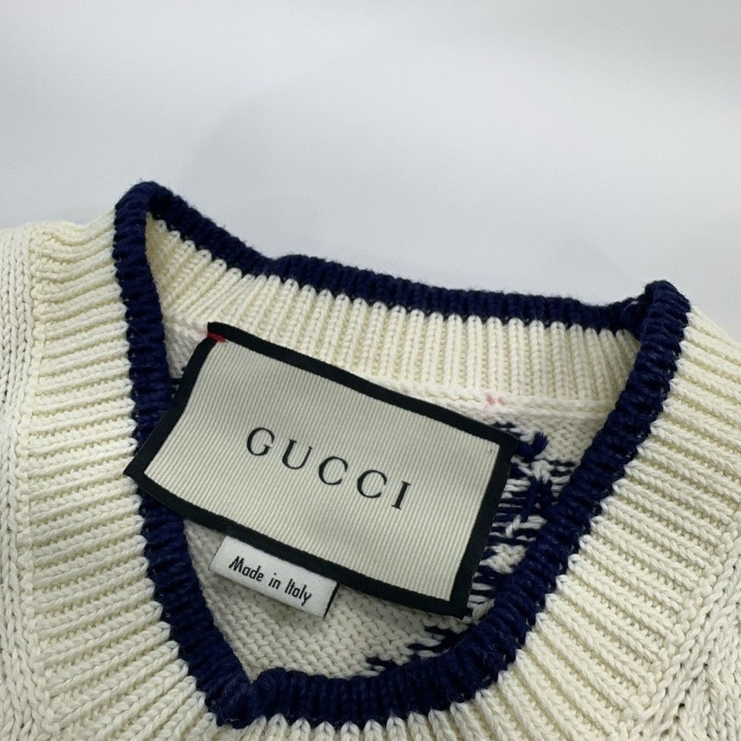 Gucci Gucci GG Monogram Cotton Knit Sweater XS Size US XS / EU 42 / 0 - 5 Thumbnail