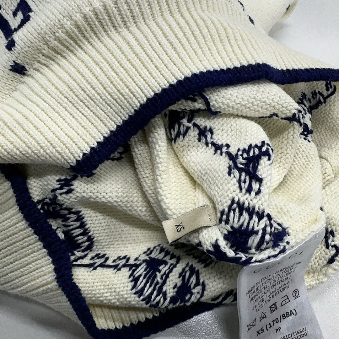 Gucci Gucci GG Monogram Cotton Knit Sweater XS Size US XS / EU 42 / 0 - 4 Thumbnail