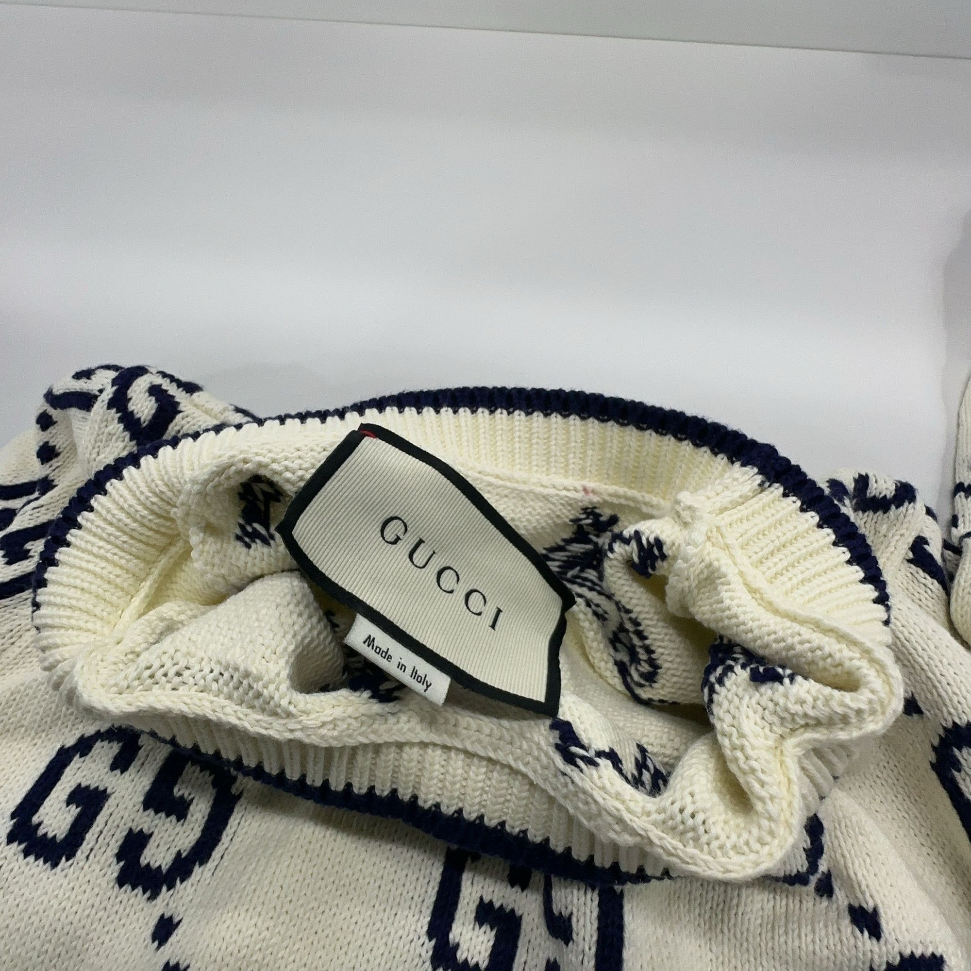 Gucci Gucci GG Monogram Cotton Knit Sweater XS Size US XS / EU 42 / 0 - 7 Thumbnail