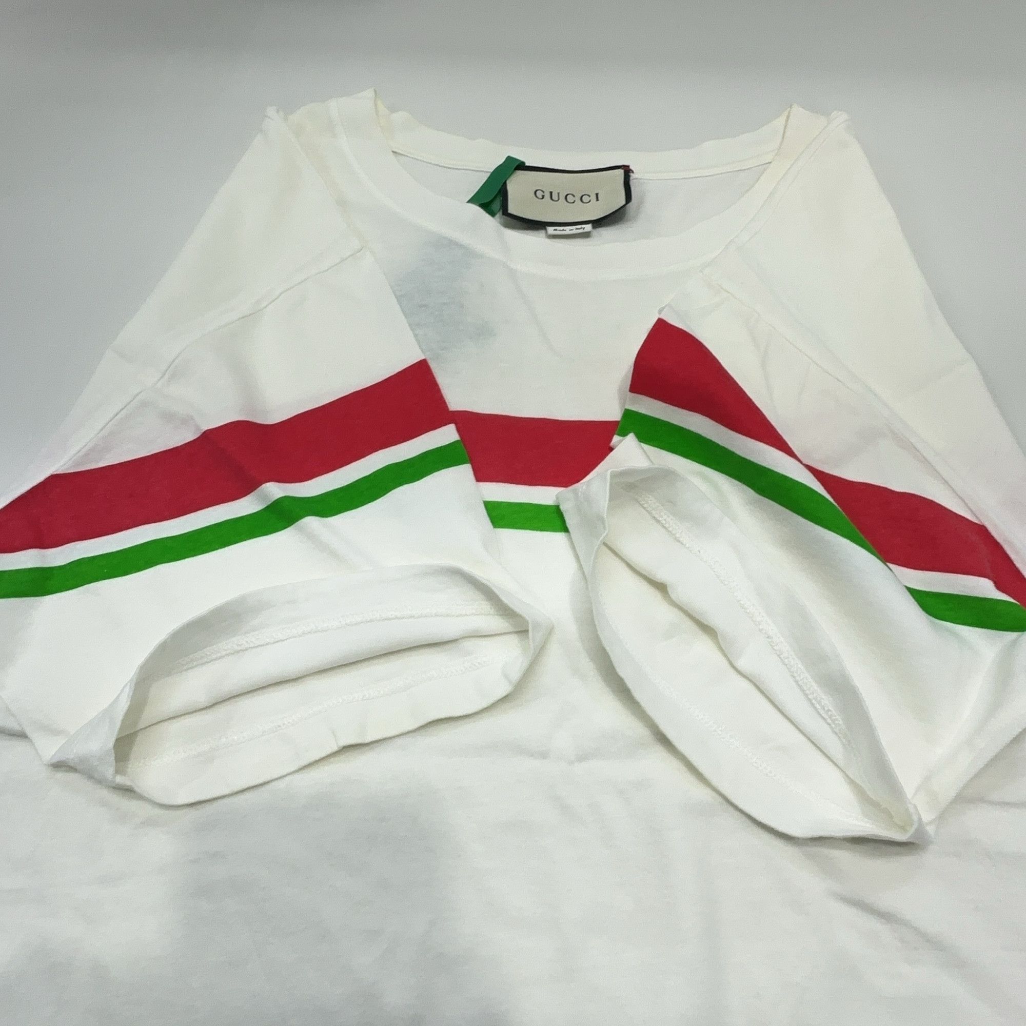 Gucci Gucci GG Stripe Print T-Shirt White Size S Size US S / EU 44-46 / 1 - 9 Thumbnail