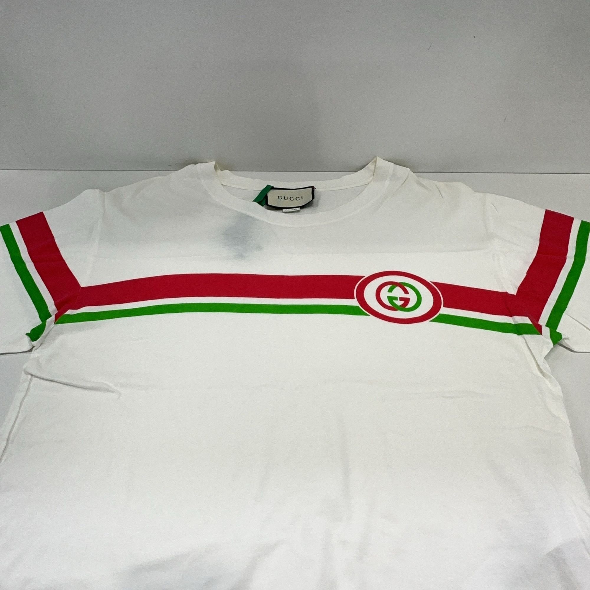 Gucci Gucci GG Stripe Print T-Shirt White Size S Size US S / EU 44-46 / 1 - 7 Thumbnail