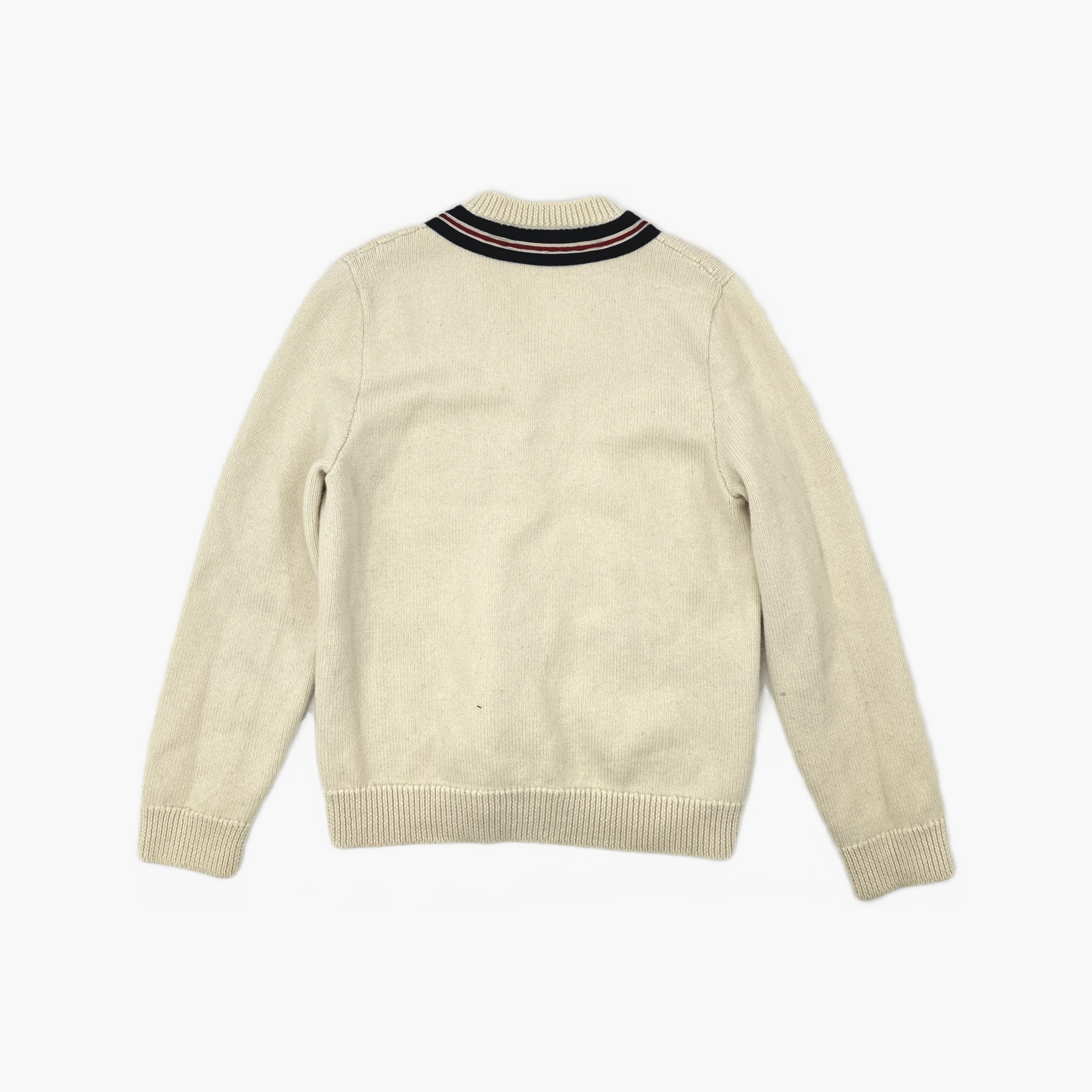 Gucci Gucci Bee Patch Striped V-Neck Sweater Size M Size US M / EU 48-50 / 2 - 2 Thumbnail