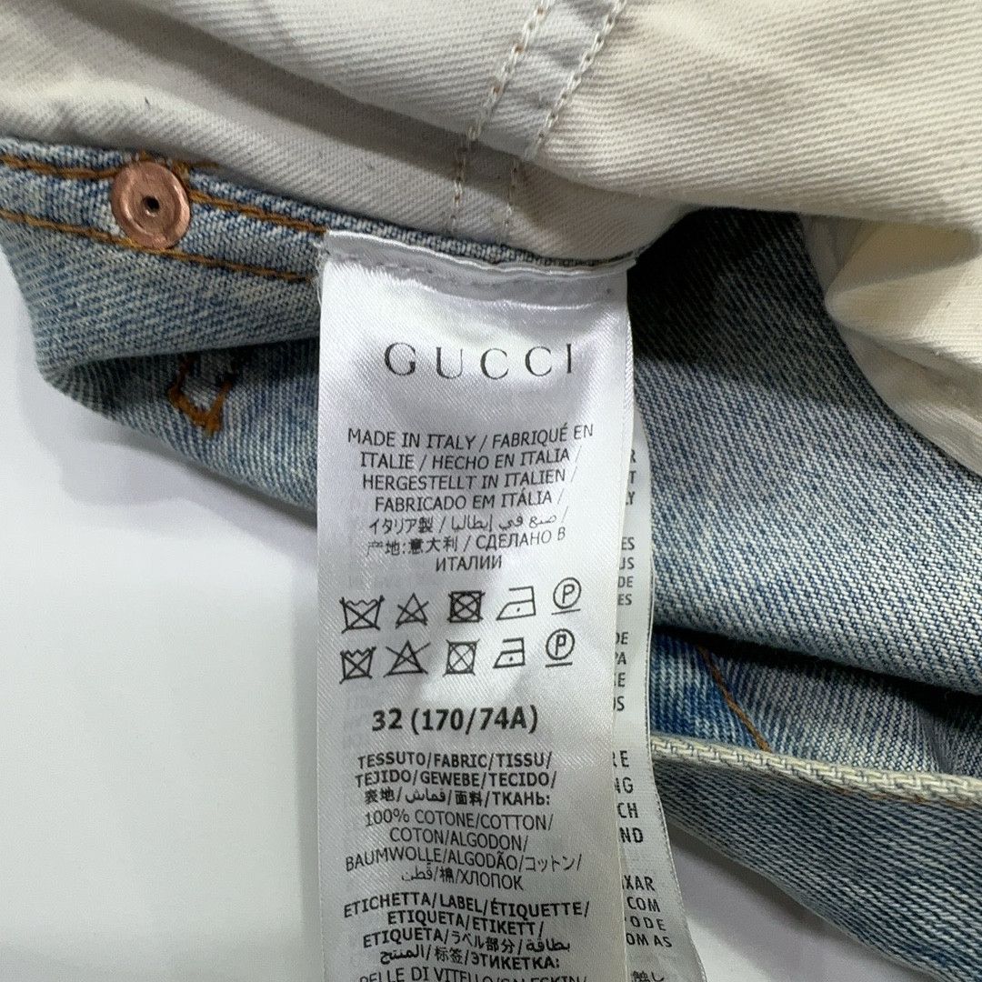 Gucci Gucci Web Stripe Trim Tapered Jeans 32 Size US 32 / EU 48 - 4 Thumbnail