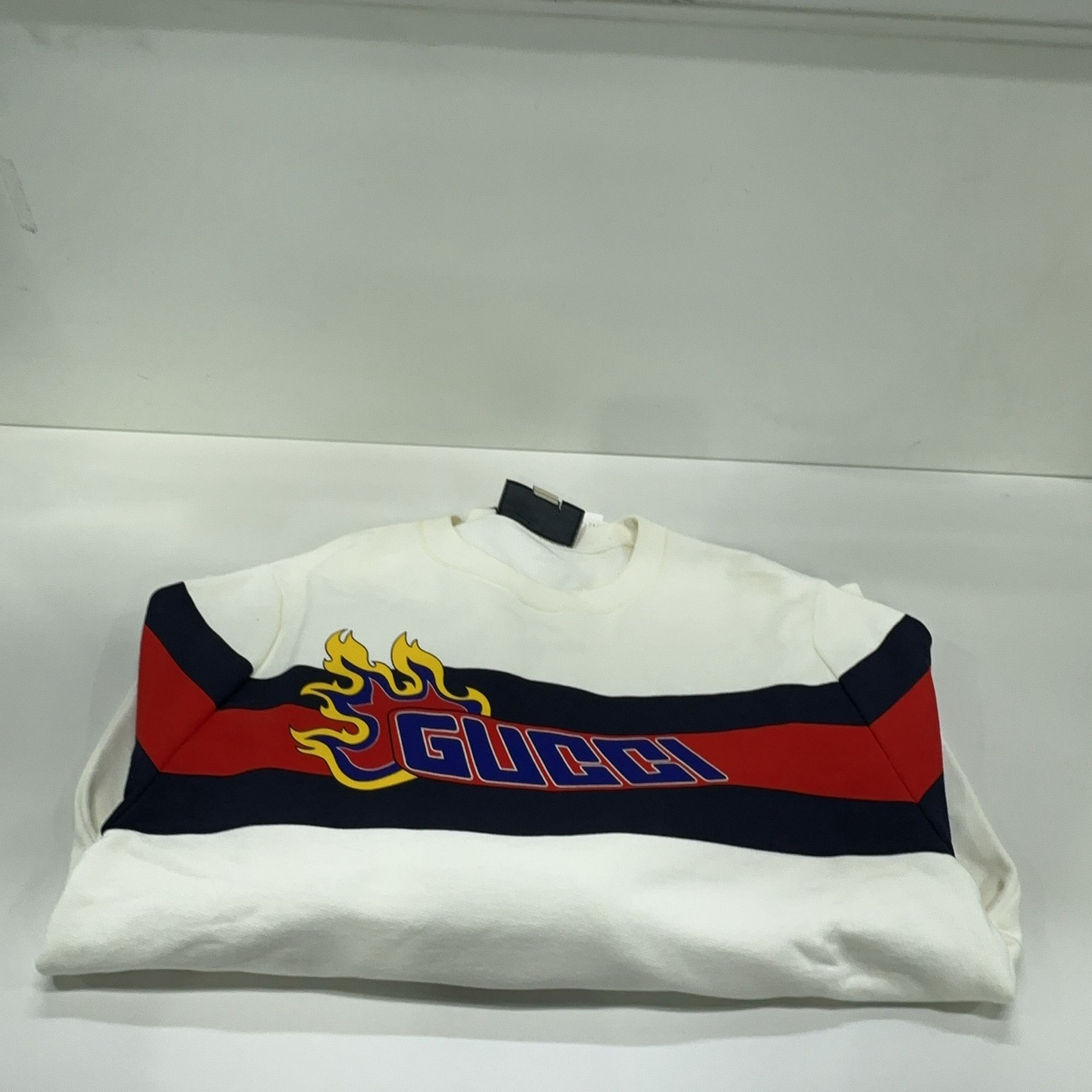 Gucci Gucci Flame Logo Stripe Sweatshirt Size M Size US M / EU 48-50 / 2 - 14 Thumbnail