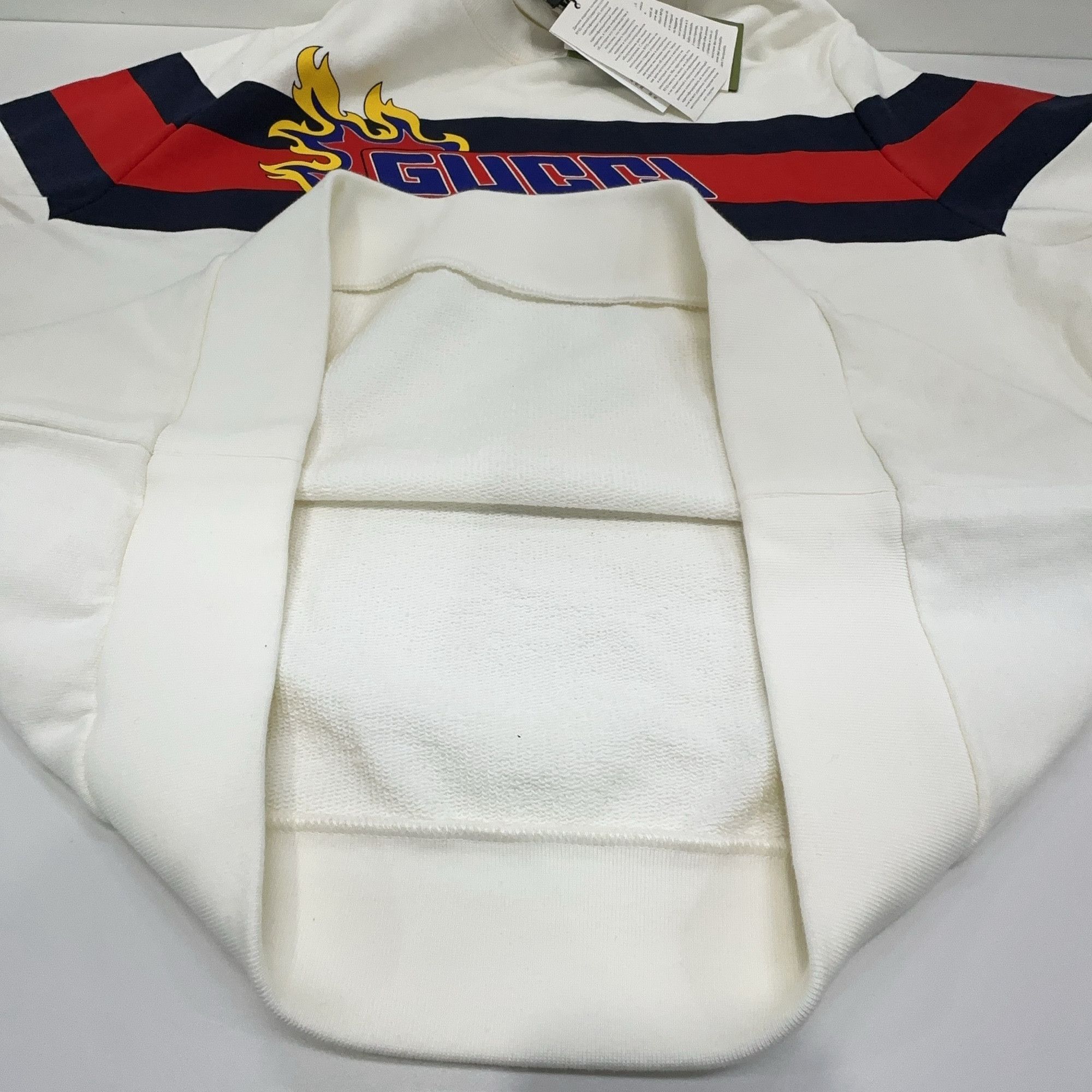 Gucci Gucci Flame Logo Stripe Sweatshirt Size M Size US M / EU 48-50 / 2 - 15 Thumbnail