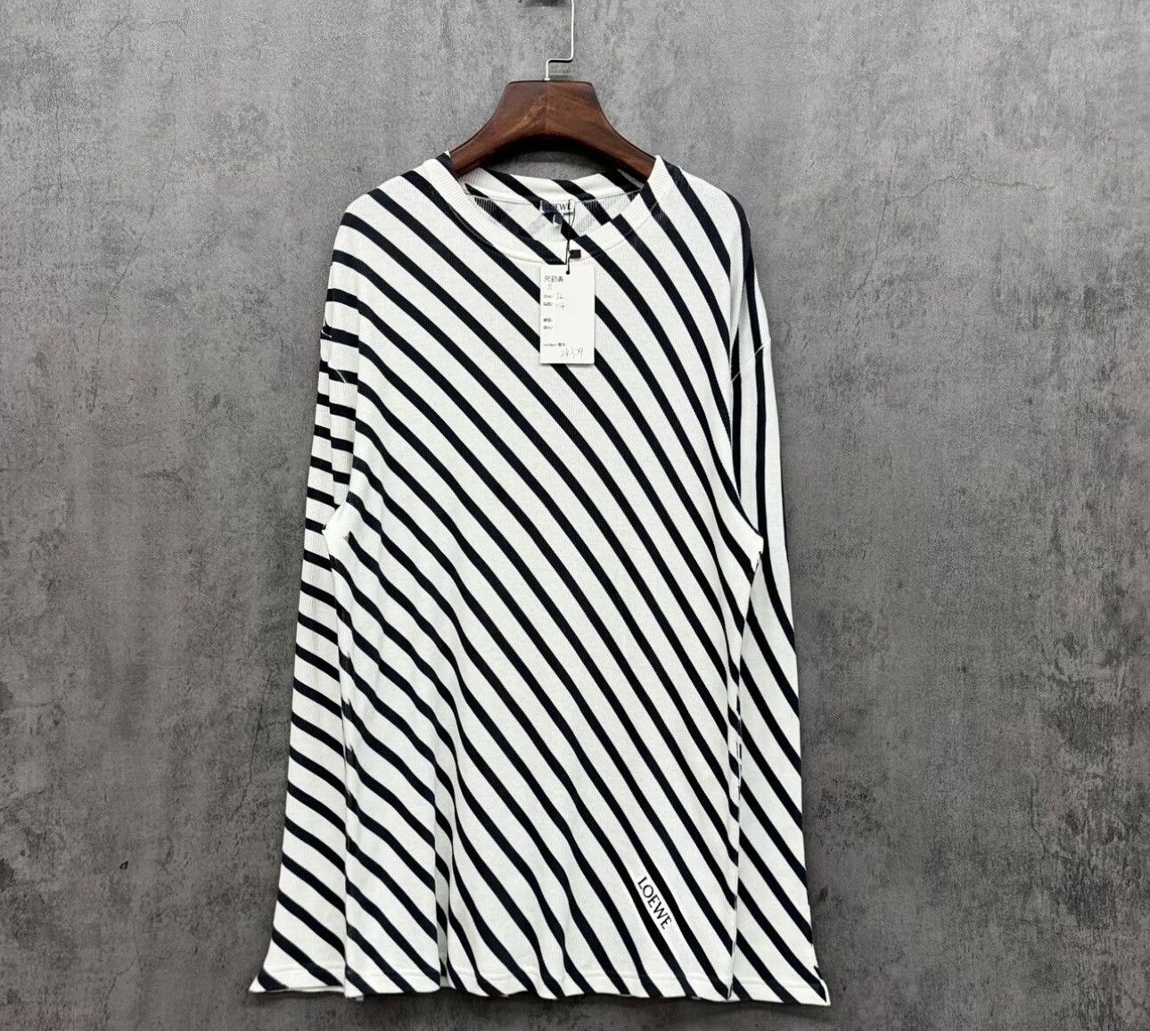 Loewe Loewe Diagonal Striped Waffle Long Sleeve T-Shirt S Size US S / EU 44-46 / 1 - 2 Thumbnail