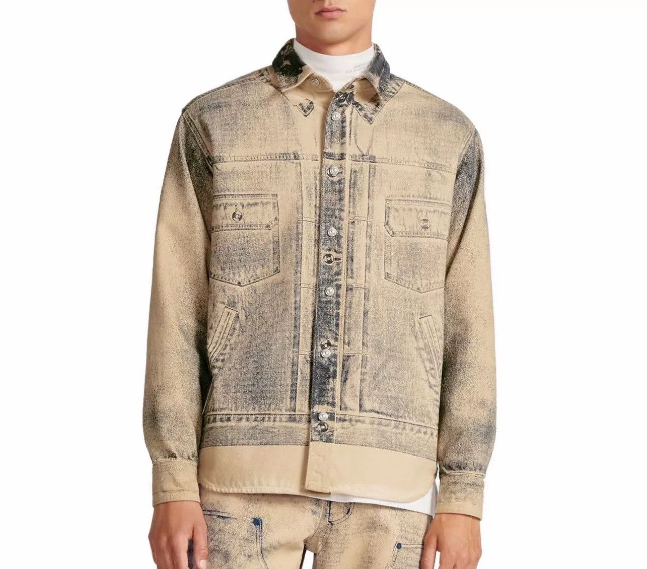 Dior Dior Distressed Print Denim Jacket 39 Size US M / EU 48-50 / 2 - 3 Thumbnail