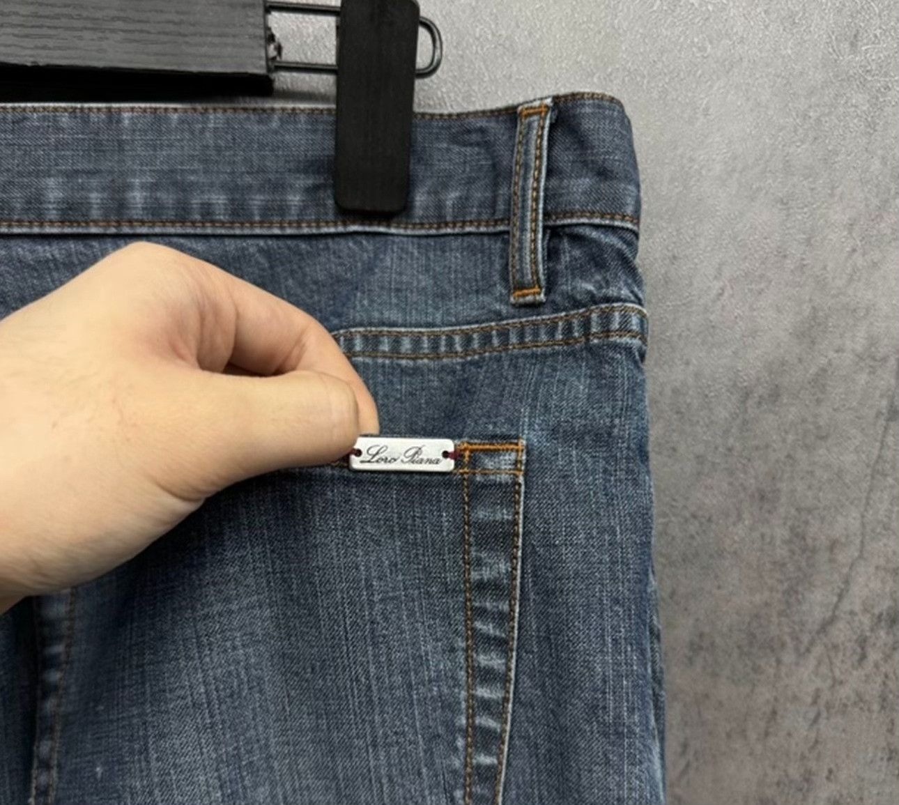Loro Piana Loro Piana Logo Plaque Slub Denim Jeans US 34 Size US 34 / EU 50 - 4 Thumbnail