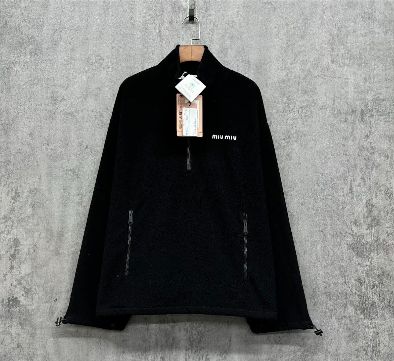 Miu Miu Miu Miu Embroidered Logo Zip-up Fleece Jacket XS Size XS / US 0-2 / IT 36-38 - 2 Thumbnail